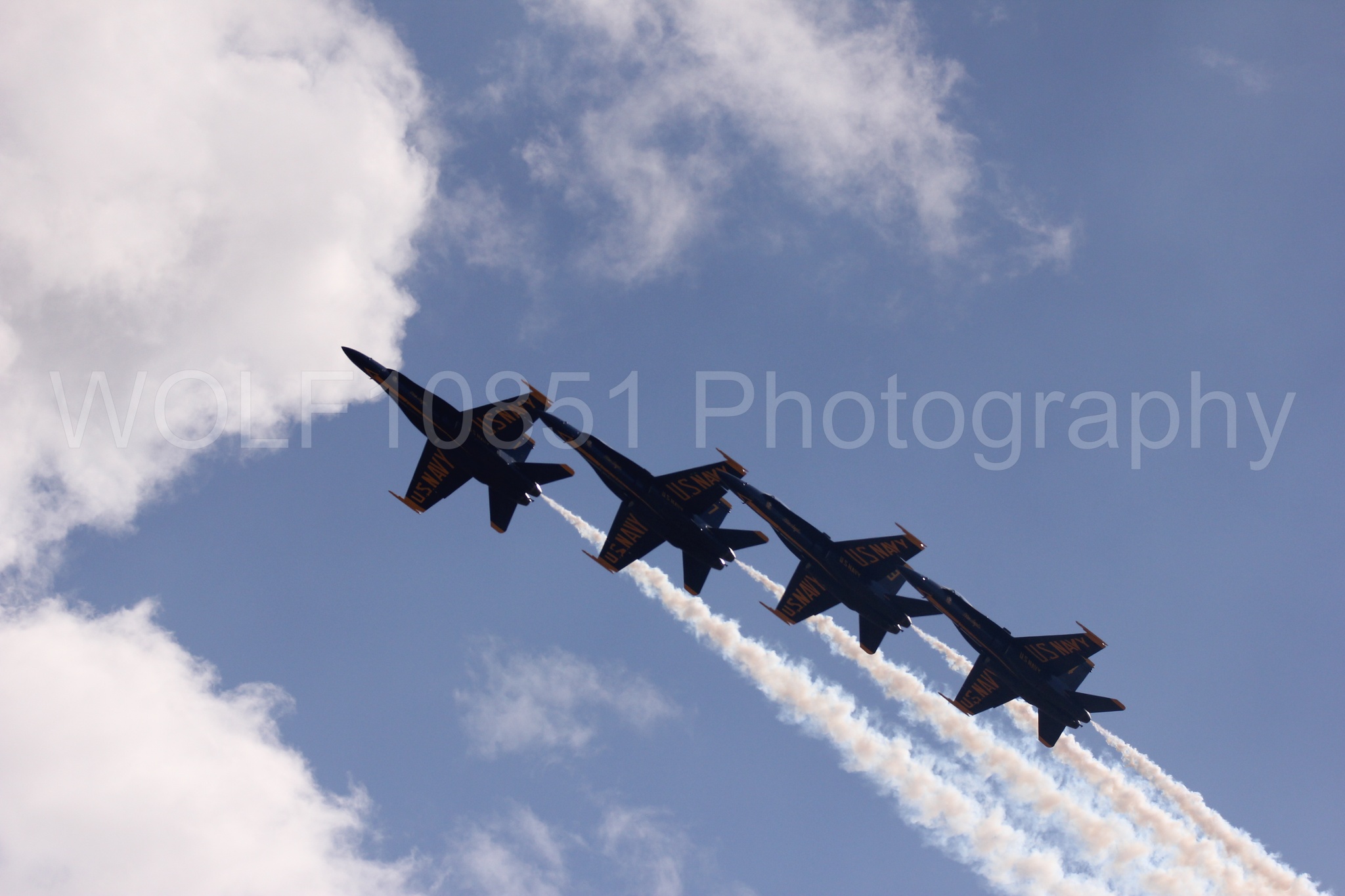 Aviation photography by WOLF10851 featuring F-18 Hornet, Blue Angels, California Capital Airshow 2016, Blue and Gold.