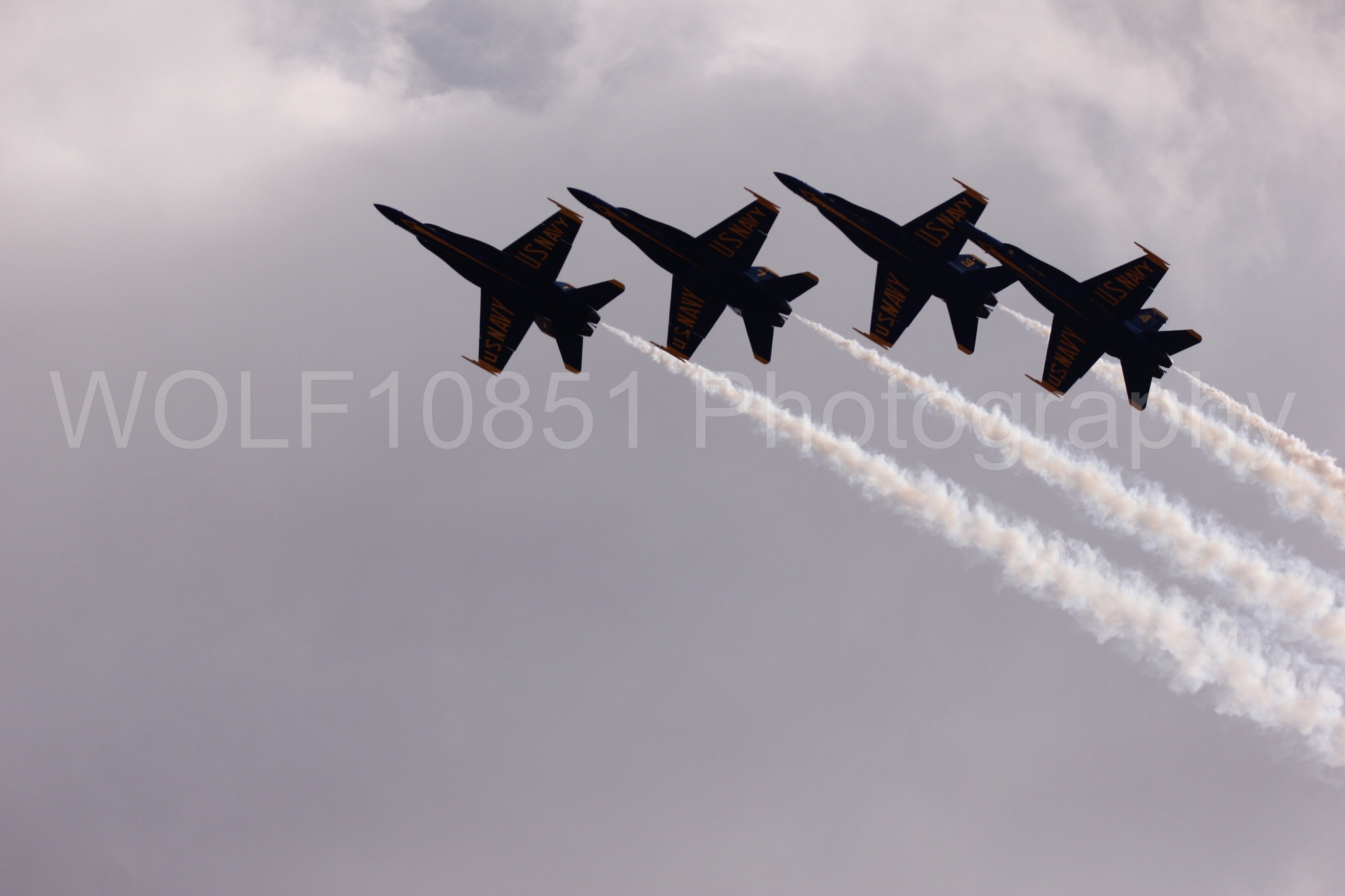 Aviation photography by WOLF10851 featuring F-18 Hornet, Blue Angels, California Capital Airshow 2016, Blue and Gold.