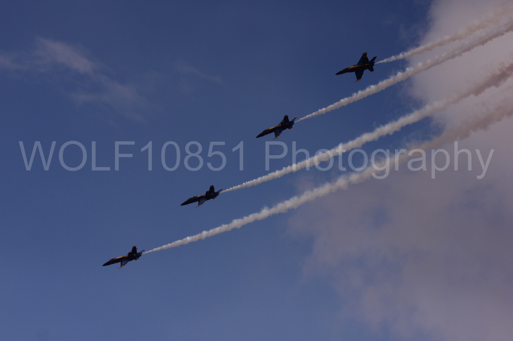 Aviation photography by WOLF10851 featuring F-18 Hornet, Blue Angels, California Capital Airshow 2016, Blue and Gold.