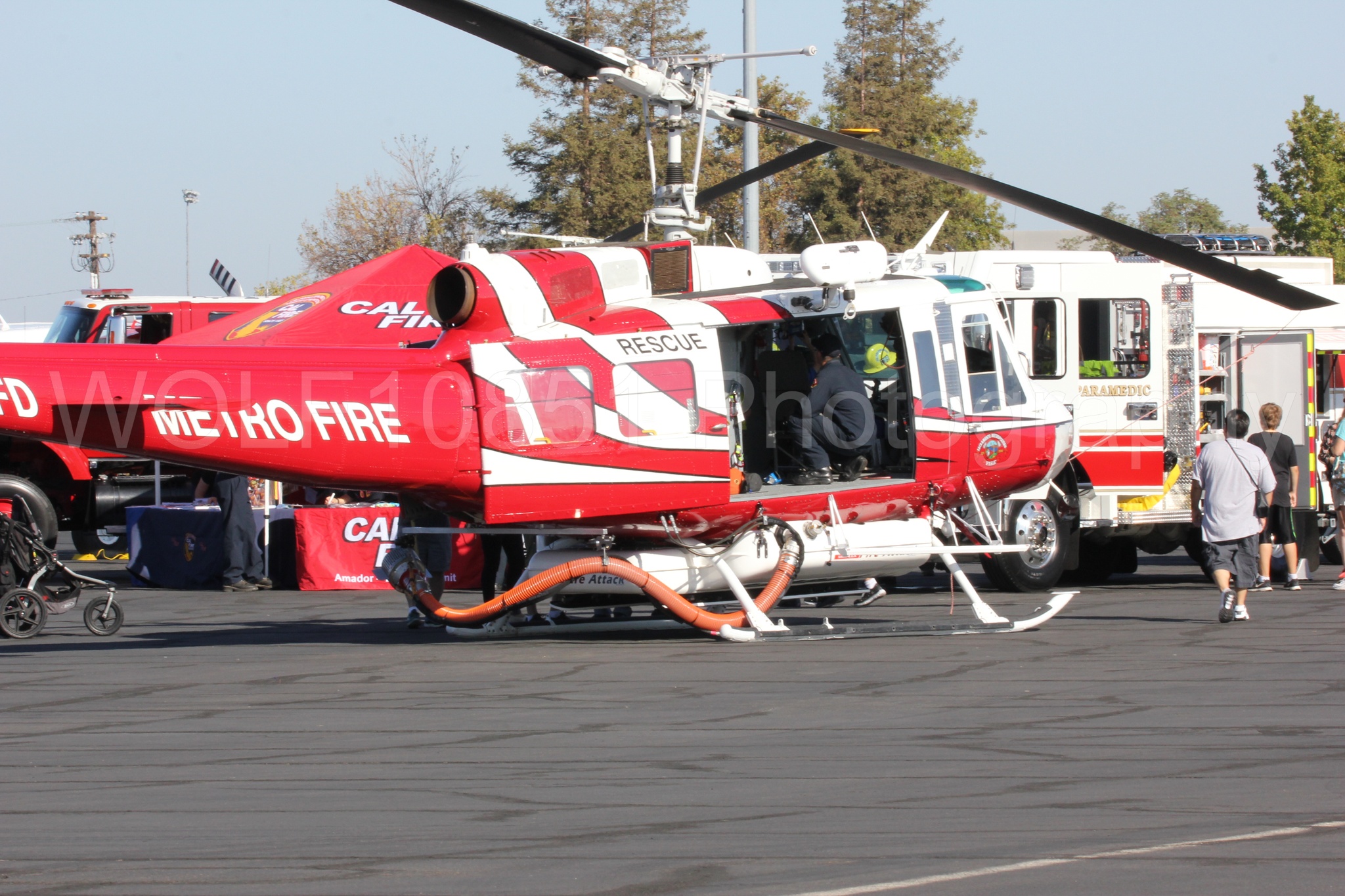 Aviation photography by WOLF10851 featuring Static Display, Bell UH-1 Iroquois Huey, Sacramento Metro Fire, California Capital Airshow 2016.