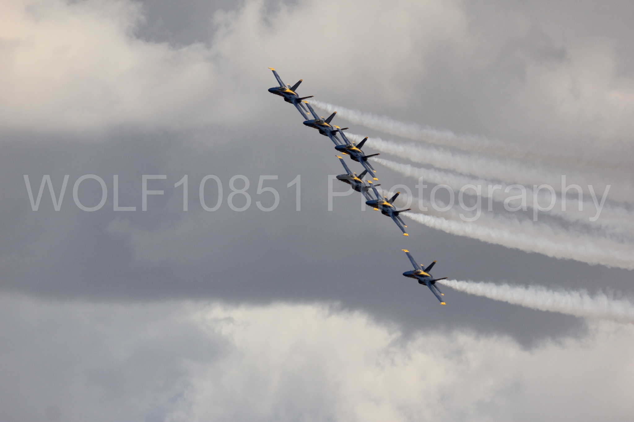 Aviation photography by WOLF10851 featuring F-18 Hornet, Blue Angels, California Capital Airshow 2016, Blue and Gold.