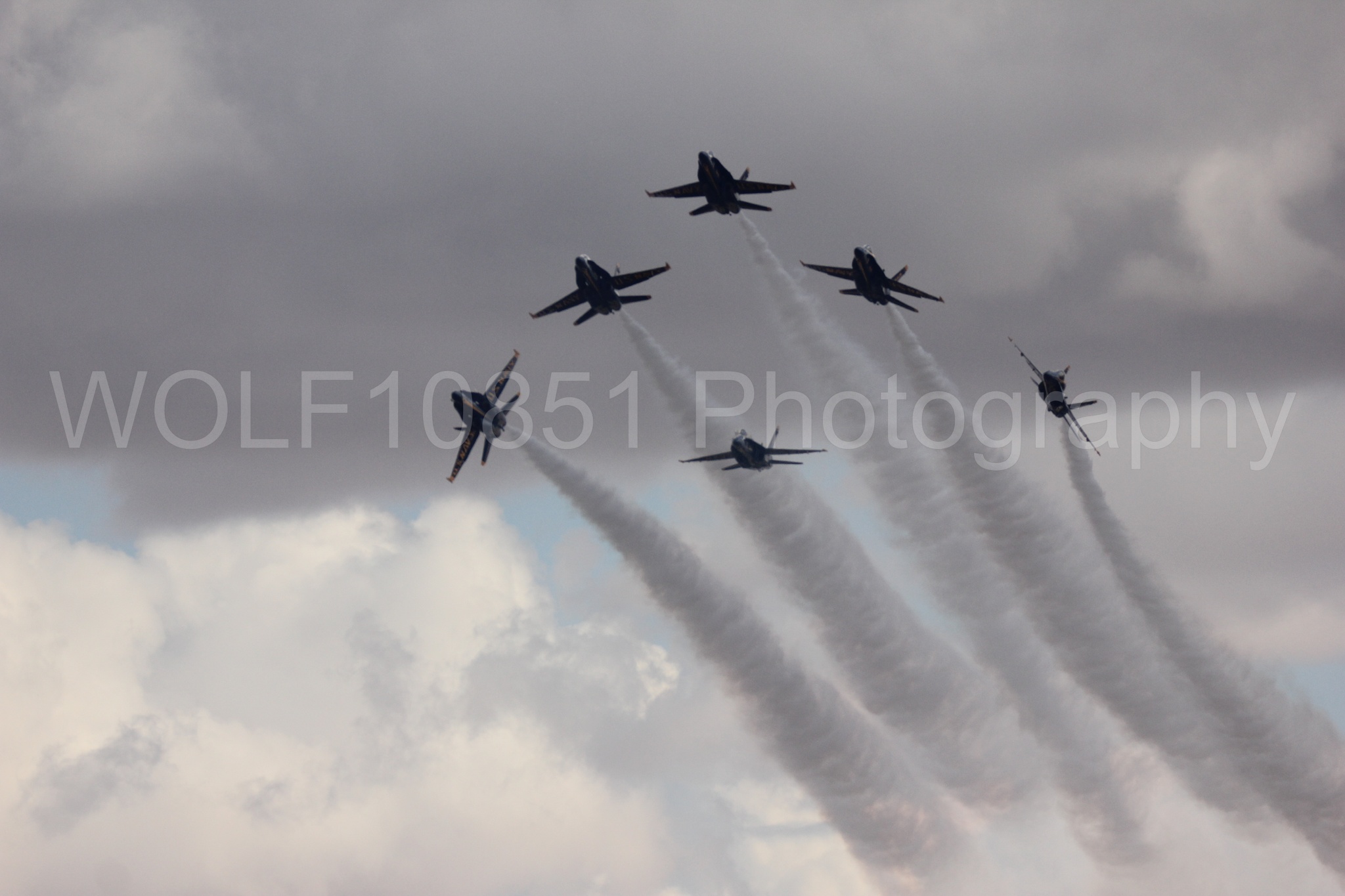 Aviation photography by WOLF10851 featuring F-18 Hornet, Blue Angels, California Capital Airshow 2016, Blue and Gold.