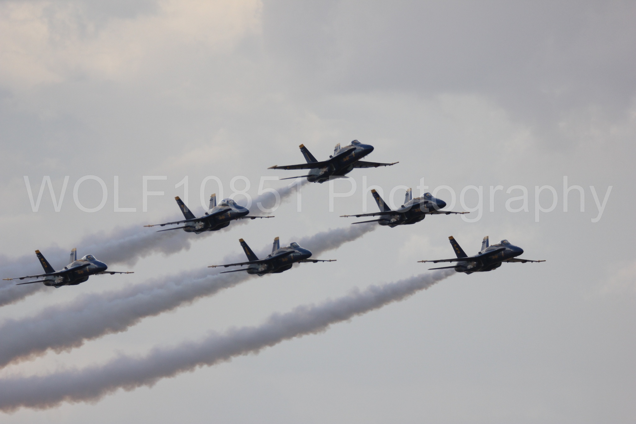 Aviation photography by WOLF10851 featuring F-18 Hornet, Blue Angels, California Capital Airshow 2016, Blue and Gold.