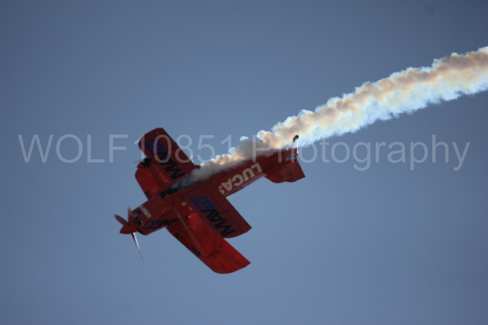 Aviation photography by WOLF10851 featuring Pitts S1-11b, California Capital Airshow 2016, Mike Wiskus, Lucas Oil.