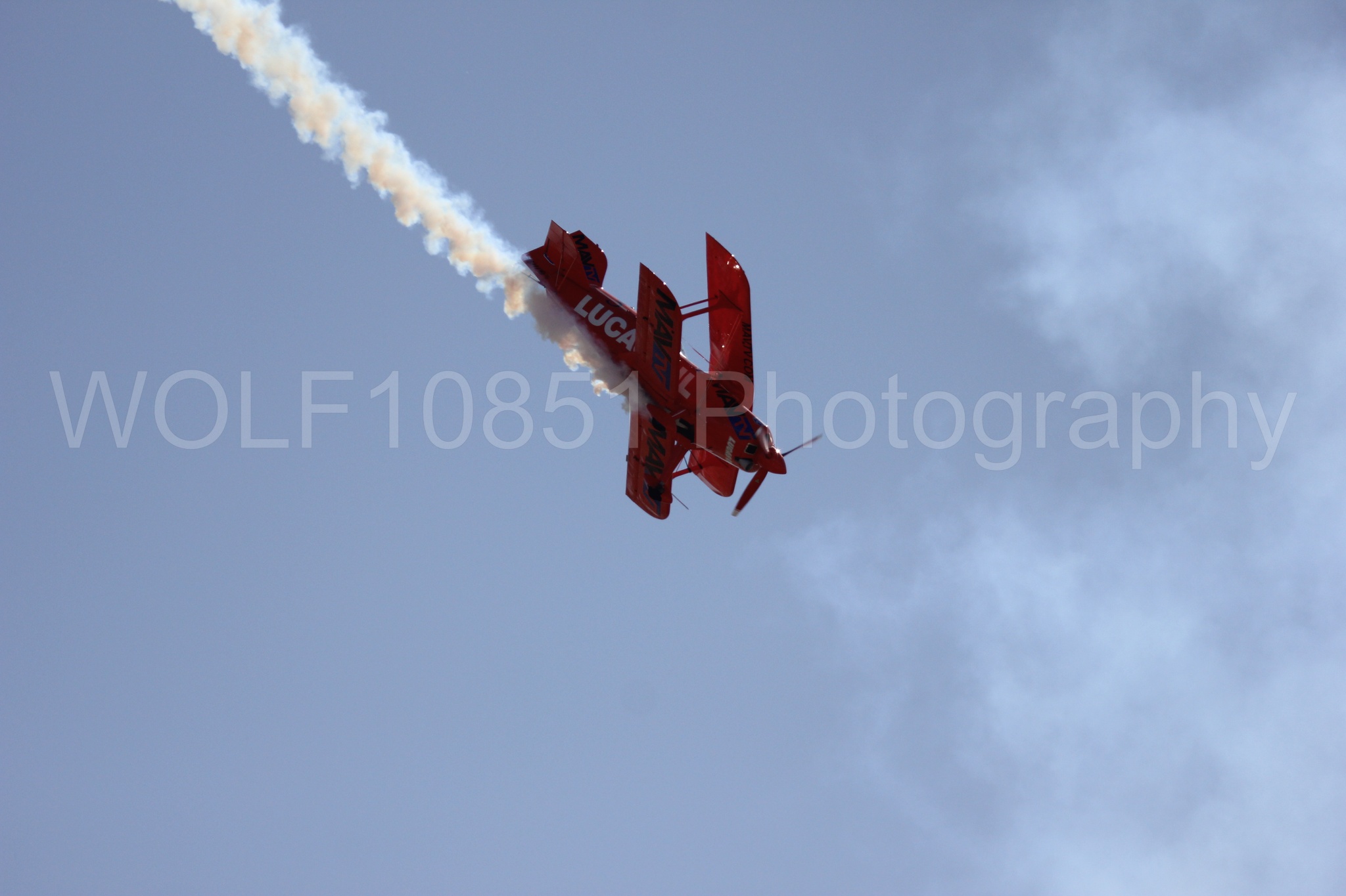Aviation photography by WOLF10851 featuring Pitts S1-11b, California Capital Airshow 2016, Mike Wiskus, Lucas Oil.