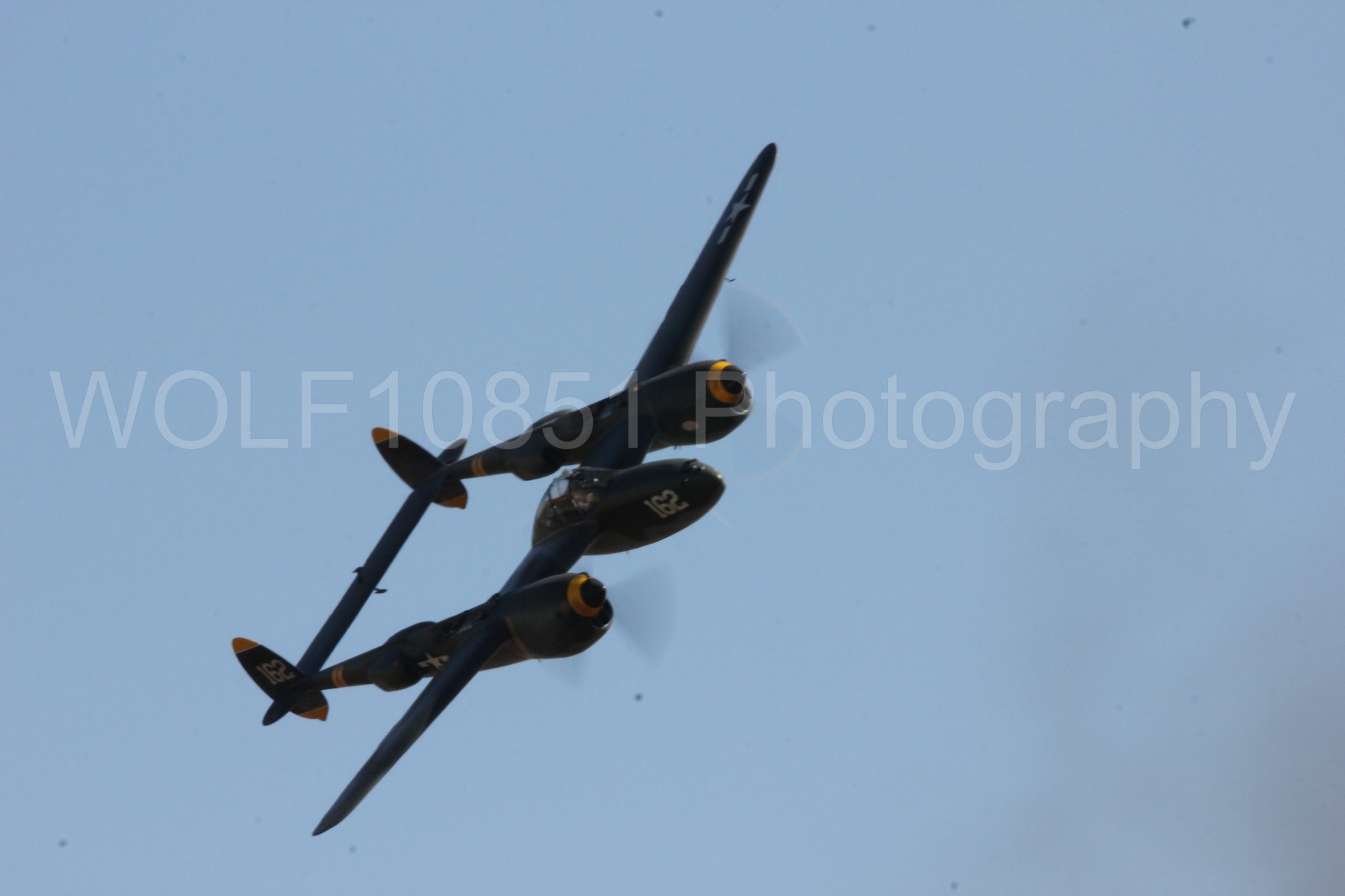 Aviation photography by WOLF10851 featuring P-38 Lightning, California Capital Airshow 2016, 23 Skidoo.