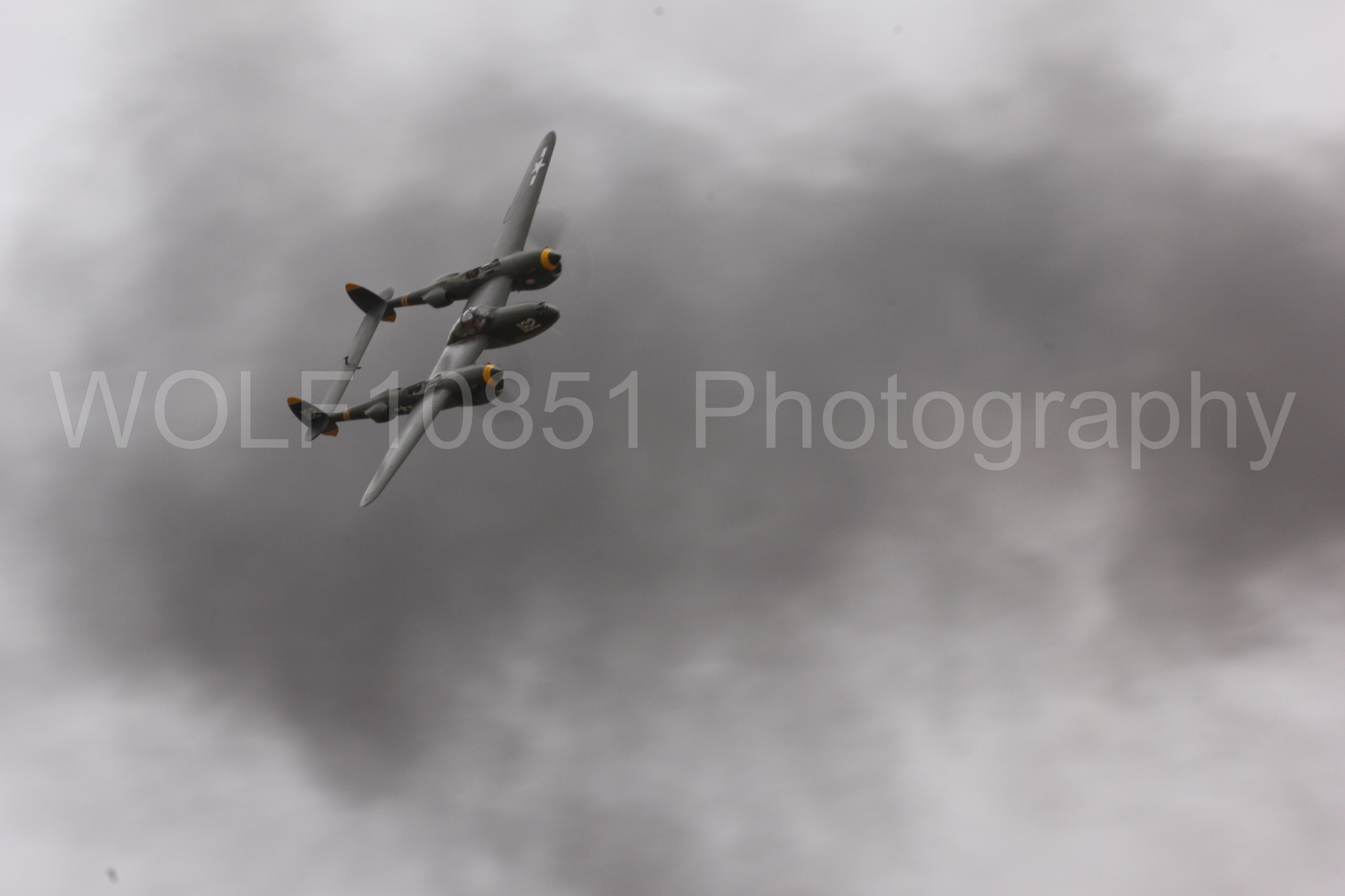 Aviation photography by WOLF10851 featuring P-38 Lightning, California Capital Airshow 2016, 23 Skidoo.