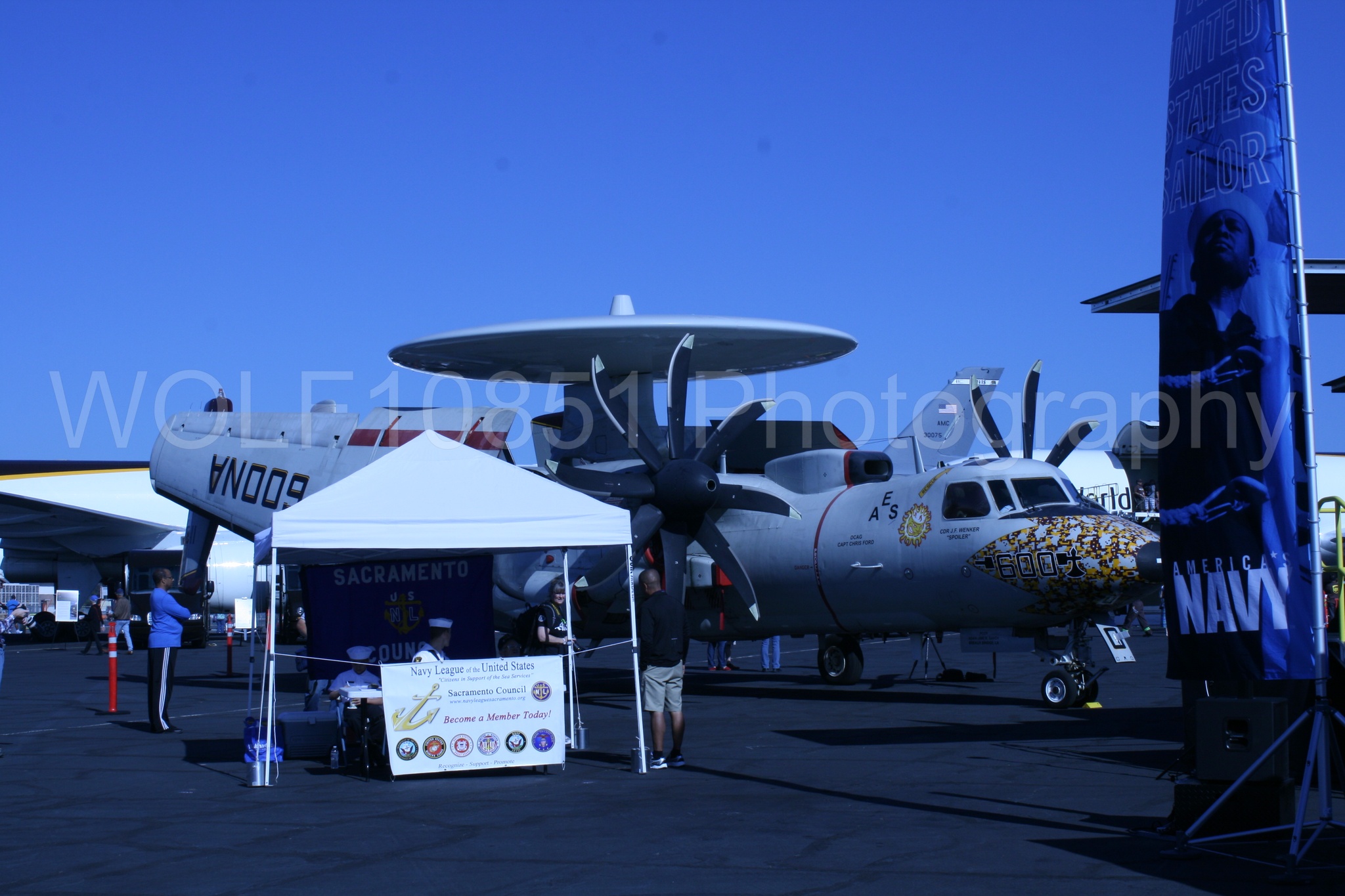 Aviation photography by WOLF10851 featuring Static Display, California Capital Airshow 2016, E-2 Hawkeye.