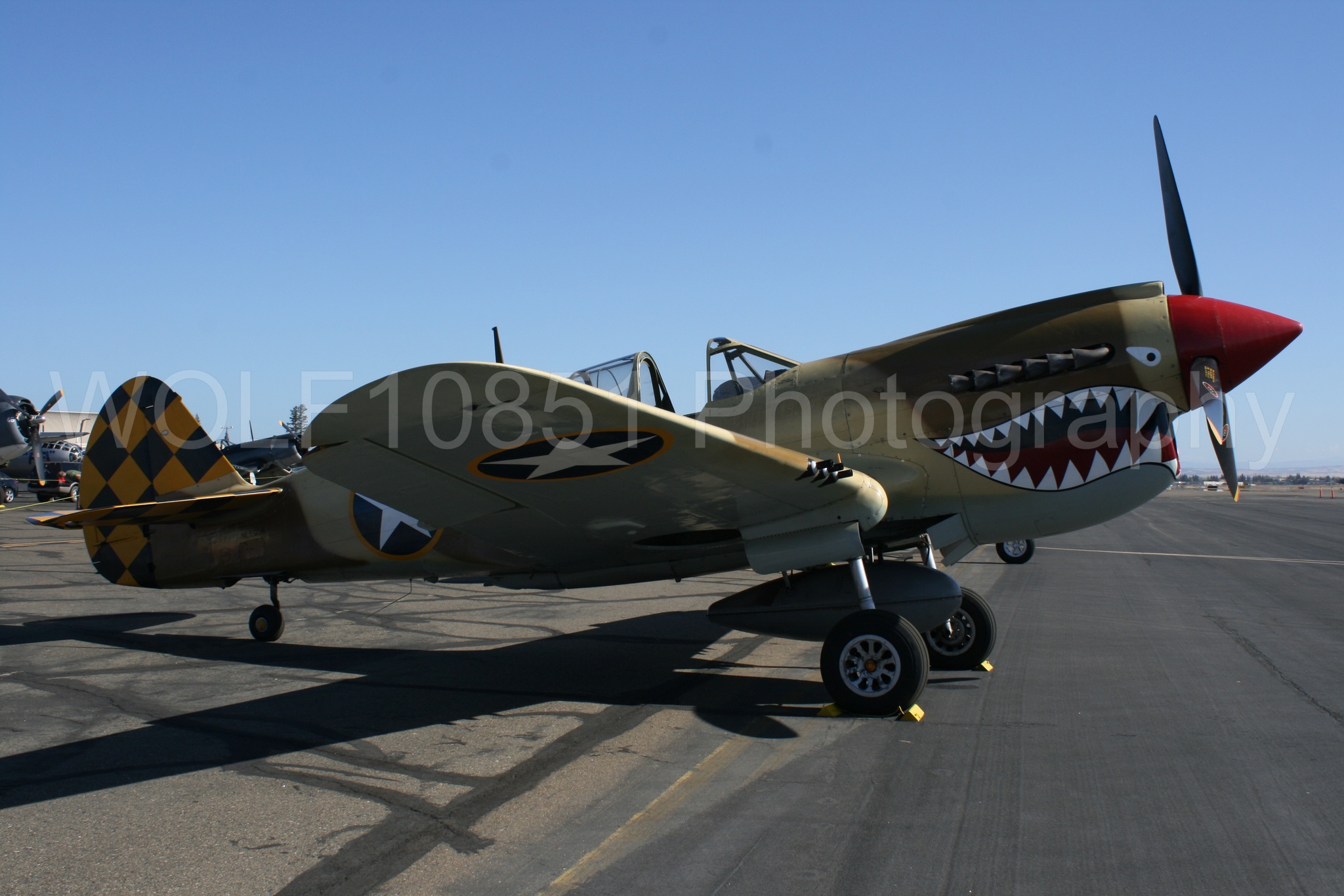 Aviation photography by WOLF10851 featuring Static Display, Curtis P-40 Warhawk, California Capital Airshow 2016.