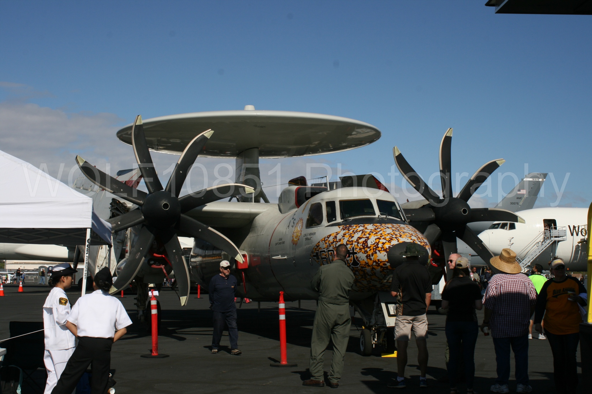 Aviation photography by WOLF10851 featuring Static Display, California Capital Airshow 2016, E-2 Hawkeye.