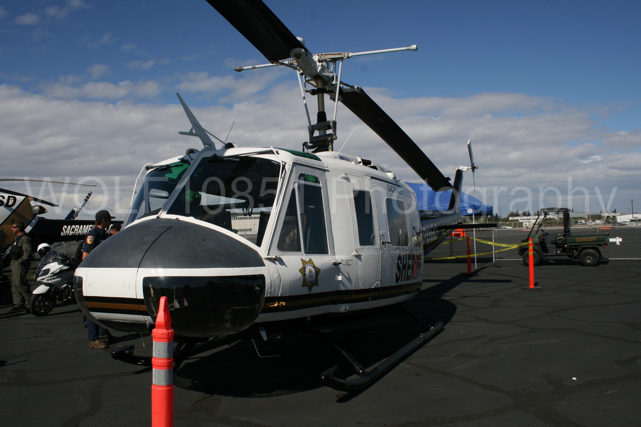 Aviation photography by WOLF10851 featuring Static Display, Bell UH-1 Iroquois Huey, California Capital Airshow 2016, Sacramento Sheriff.