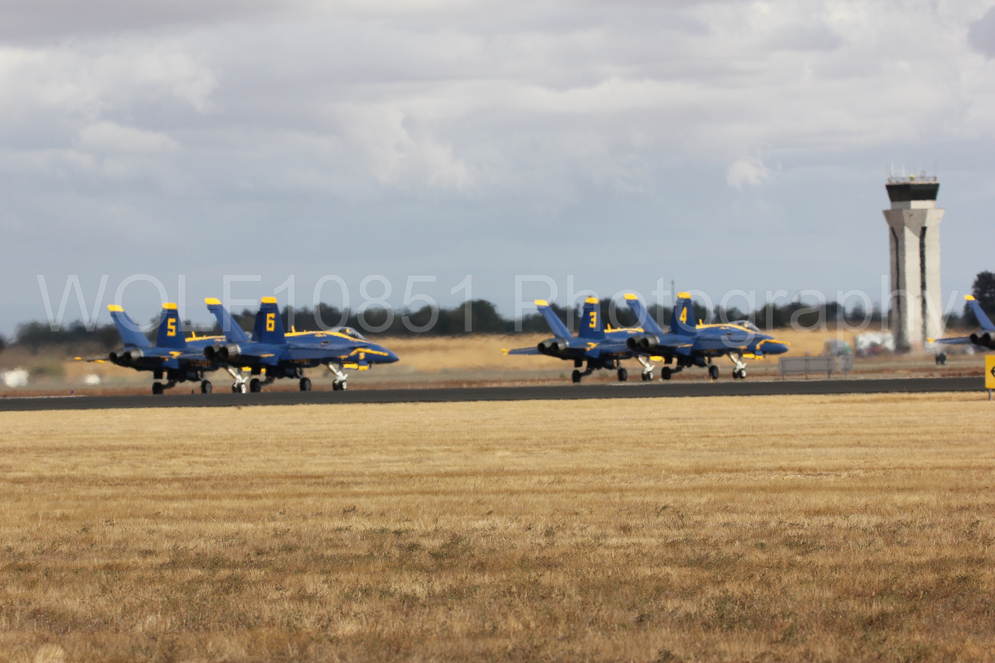 Aviation photography by WOLF10851 featuring F-18 Hornet, Blue Angels, California Capital Airshow 2016, Blue and Gold.