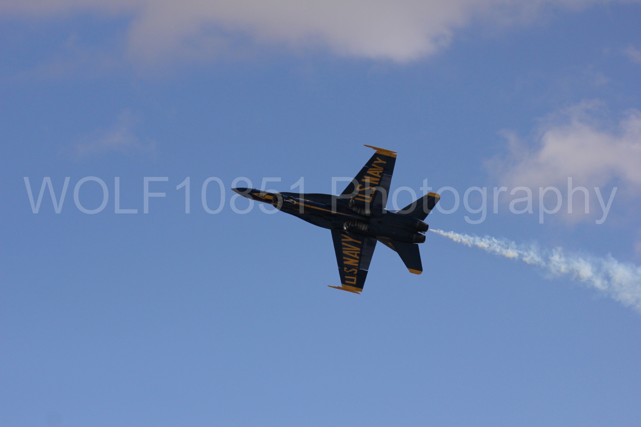 Aviation photography by WOLF10851 featuring F-18 Hornet, Blue Angels, California Capital Airshow 2016, Blue and Gold.