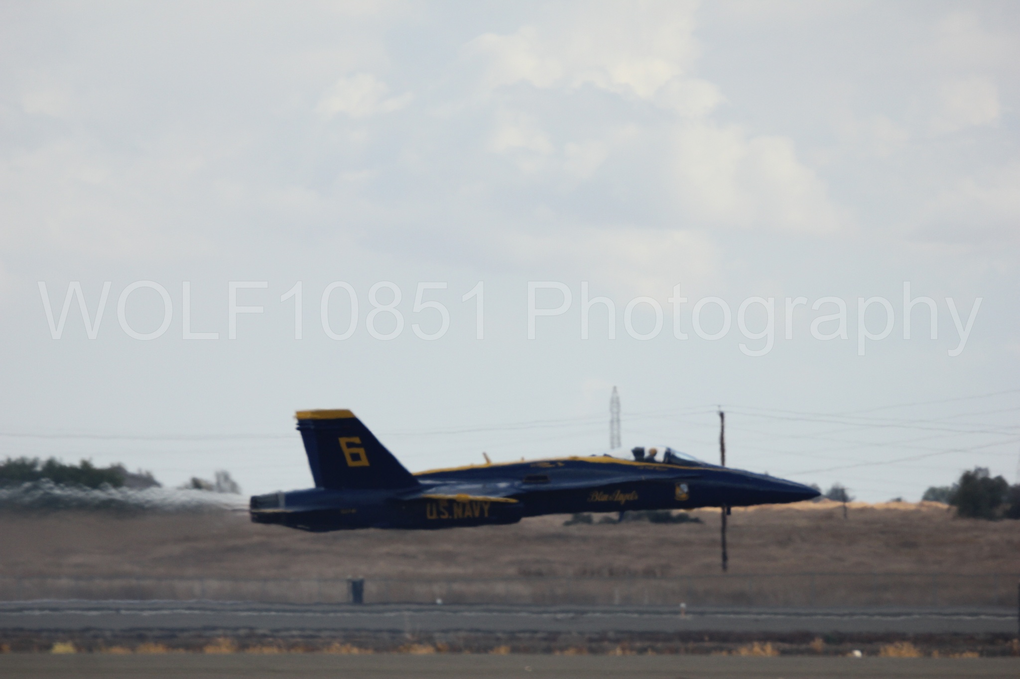 Aviation photography by WOLF10851 featuring F-18 Hornet, Blue Angels, California Capital Airshow 2016, Blue and Gold.