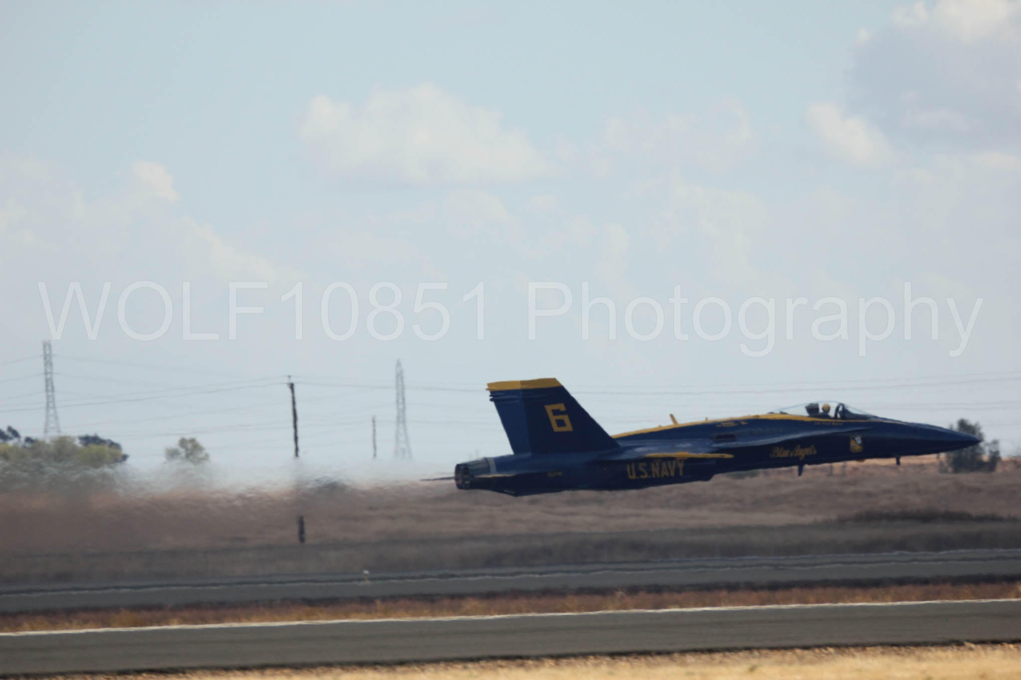 Aviation photography by WOLF10851 featuring F-18 Hornet, Blue Angels, California Capital Airshow 2016, Blue and Gold.