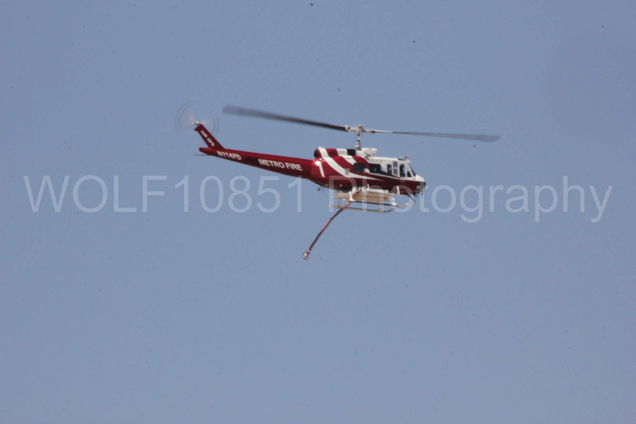 Aviation photography by WOLF10851 featuring Bell UH-1 Iroquois Huey, Sacramento Metro Fire.