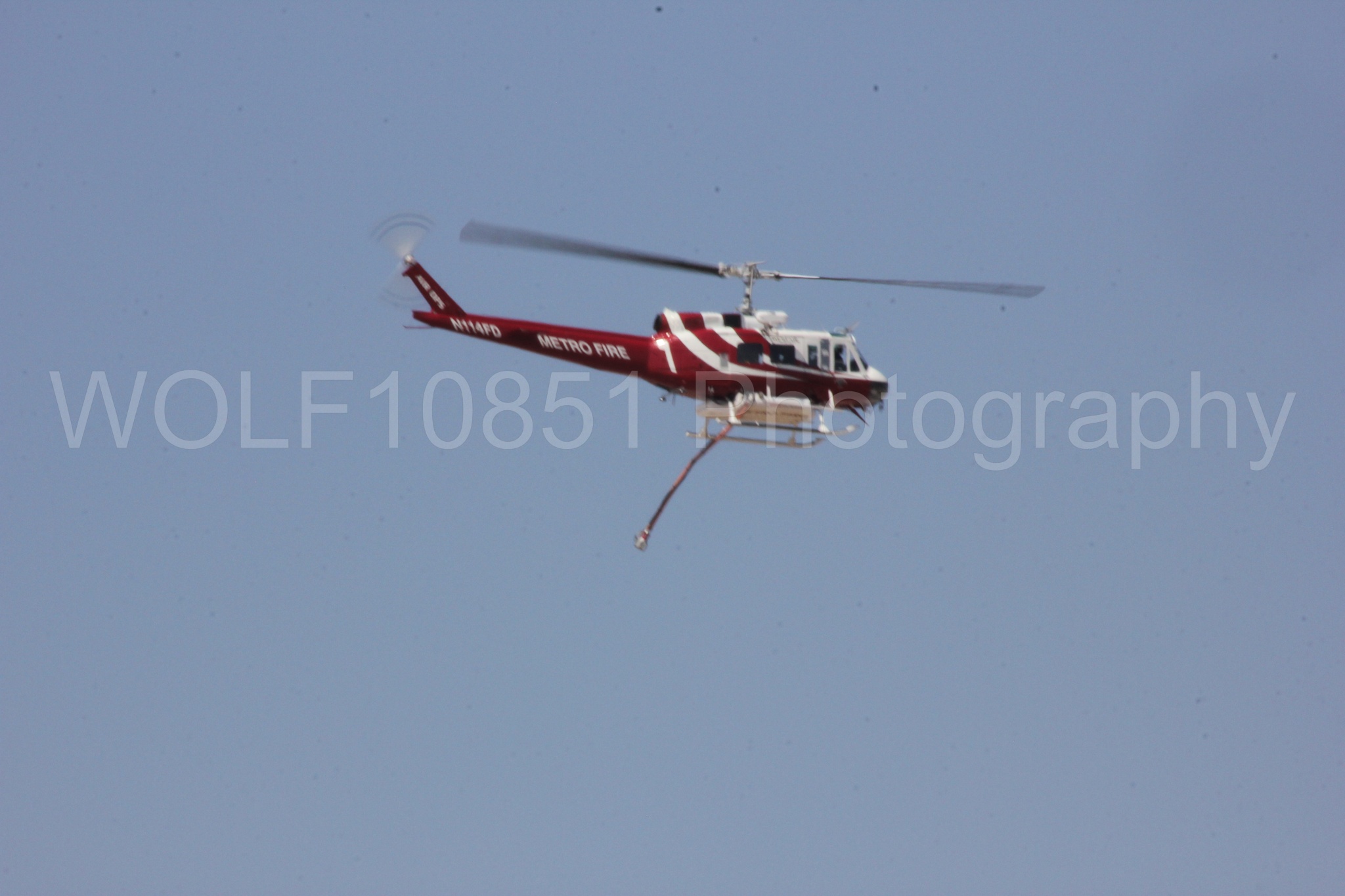 Aviation photography by WOLF10851 featuring Bell UH-1 Iroquois Huey, Sacramento Metro Fire.
