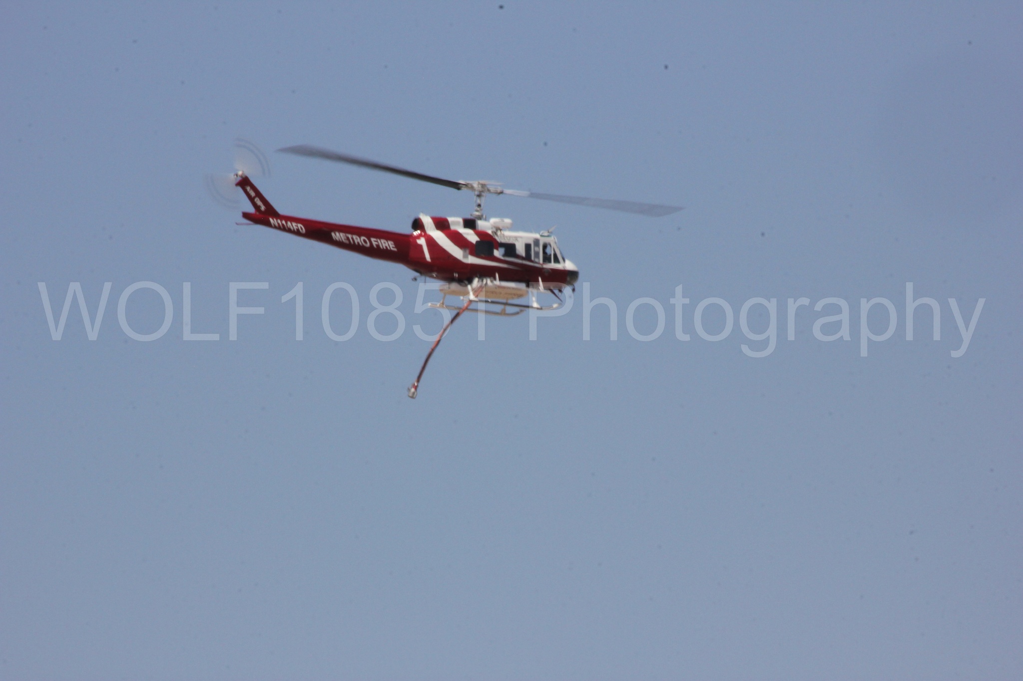 Aviation photography by WOLF10851 featuring Bell UH-1 Iroquois Huey, Sacramento Metro Fire.