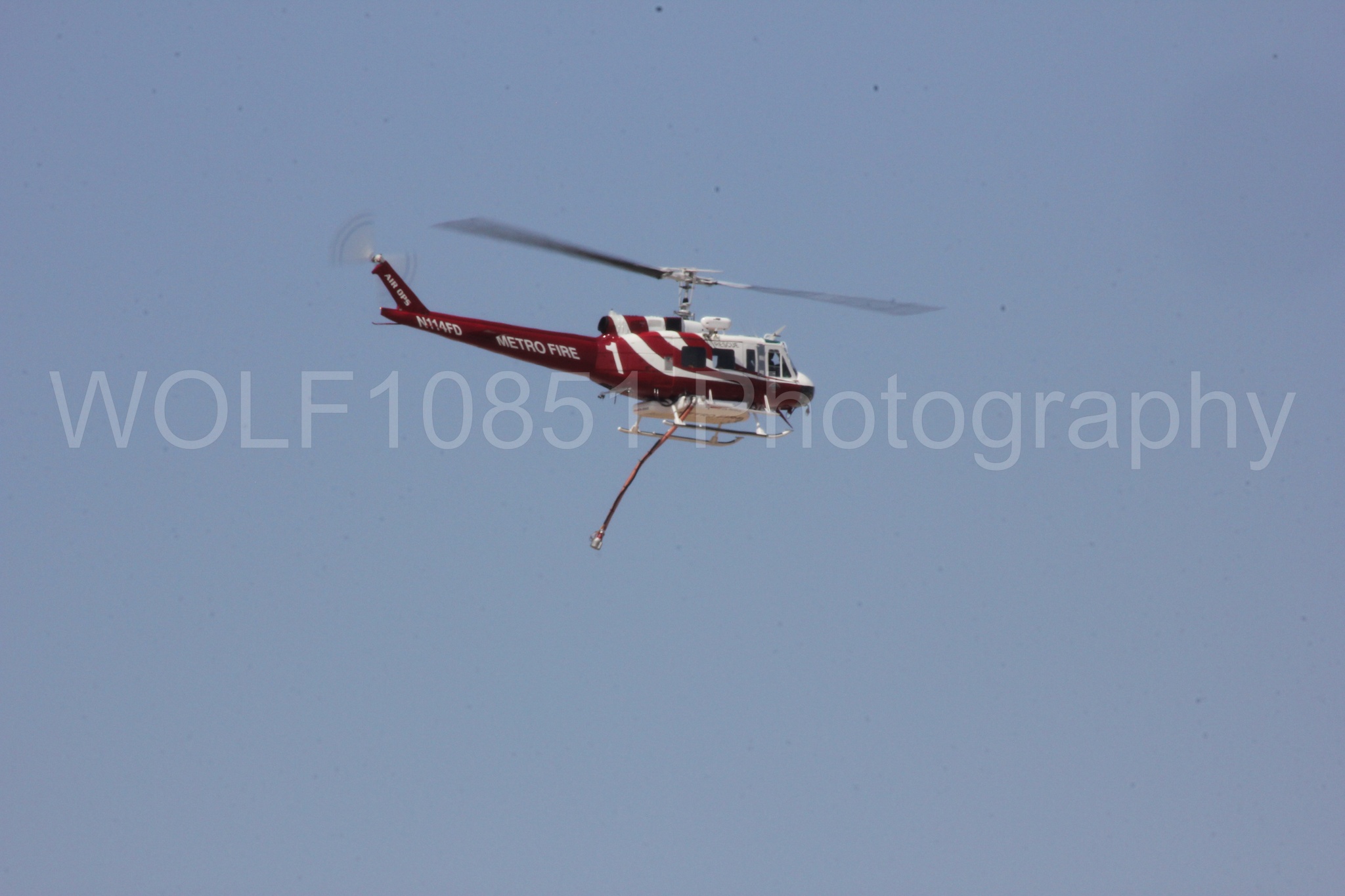 Aviation photography by WOLF10851 featuring Bell UH-1 Iroquois Huey, Sacramento Metro Fire.