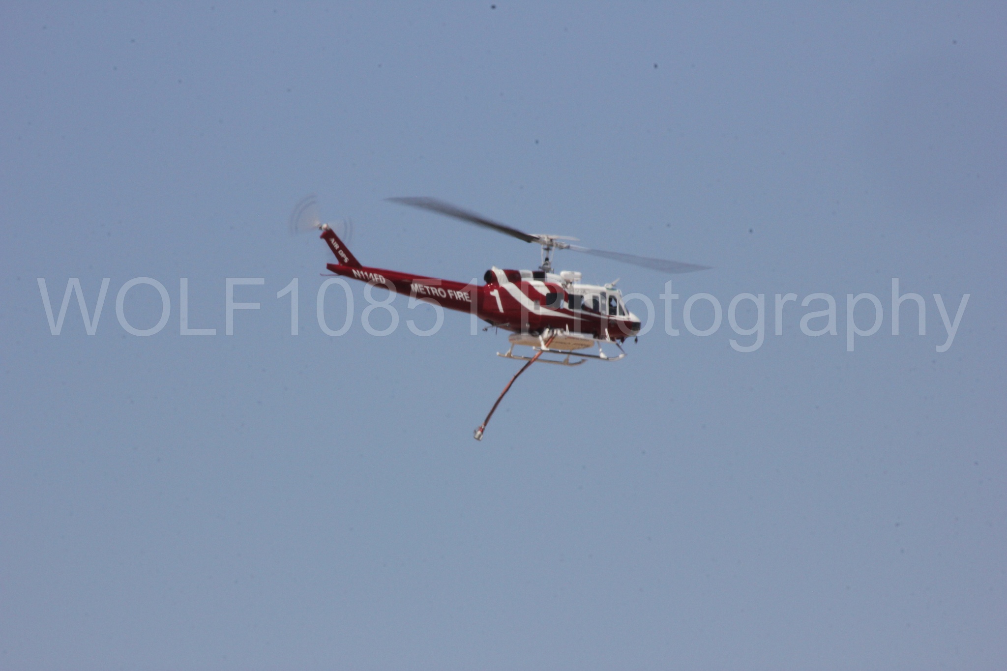 Aviation photography by WOLF10851 featuring Bell UH-1 Iroquois Huey, Sacramento Metro Fire.