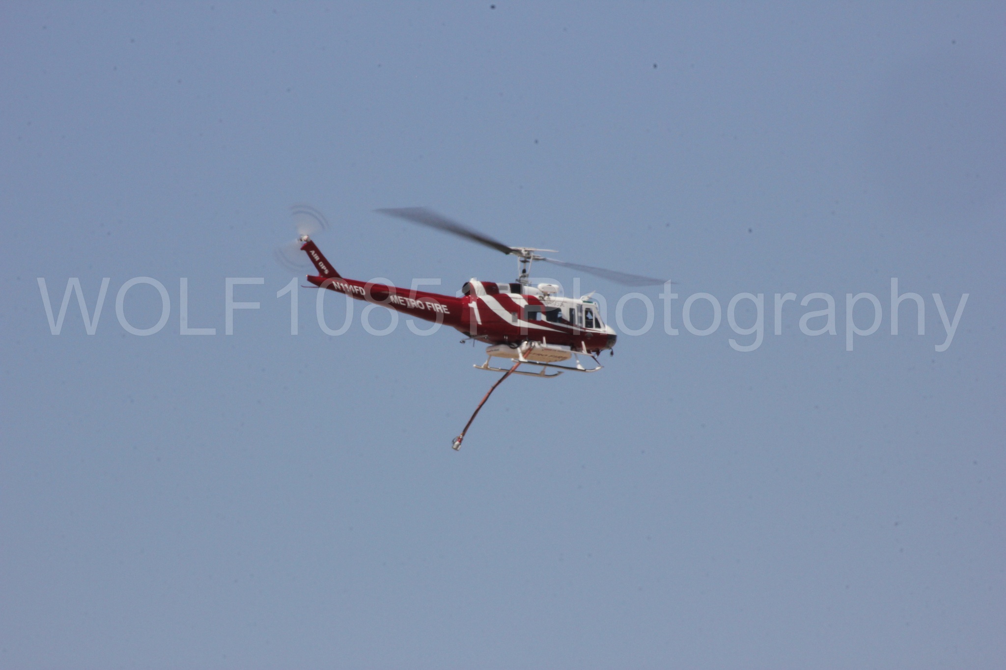 Aviation photography by WOLF10851 featuring Bell UH-1 Iroquois Huey, Sacramento Metro Fire.