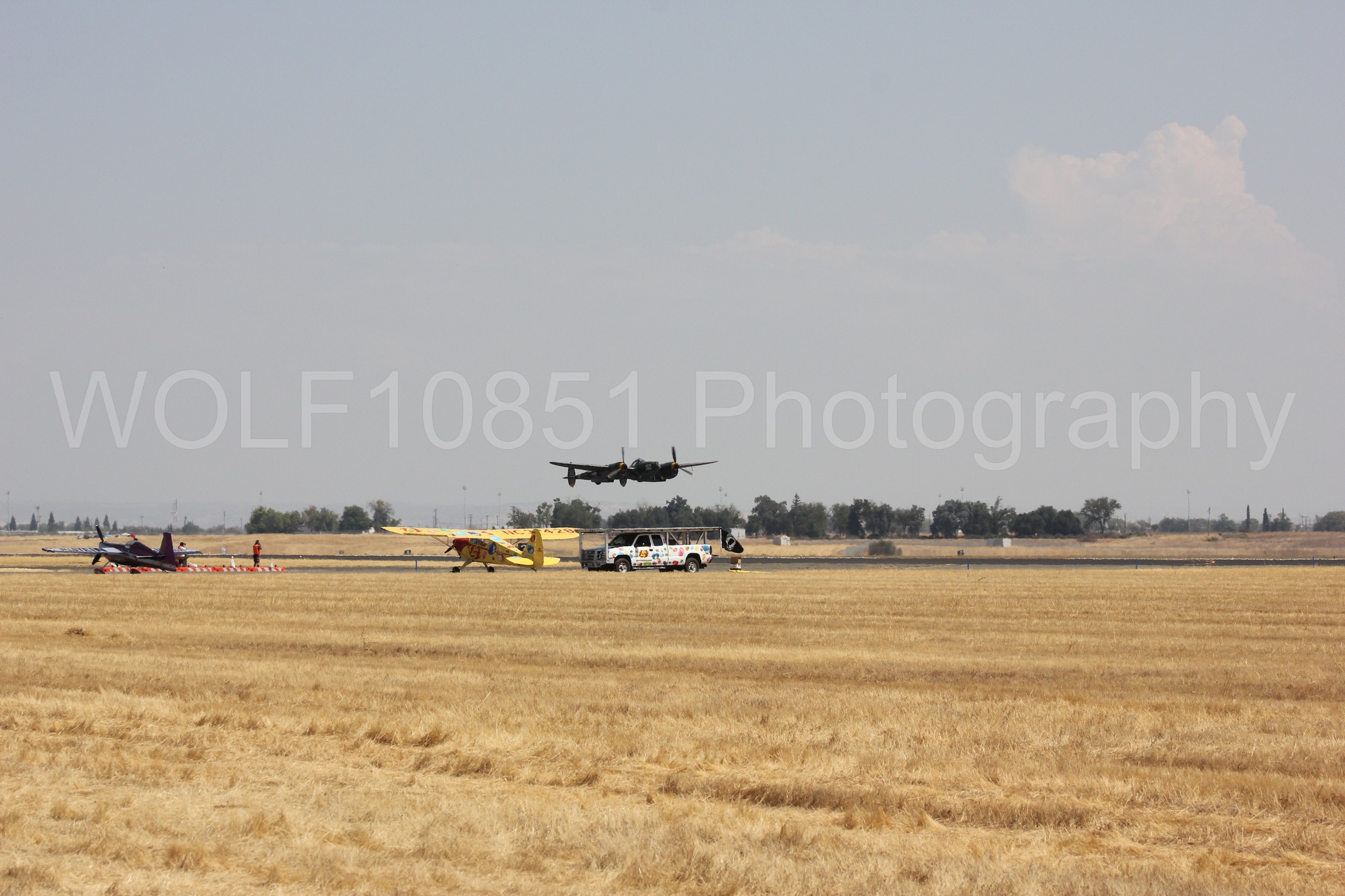 Aviation photography by WOLF10851 featuring P-38 Lightning, 23 Skidoo, California Capital Airshow 2017.