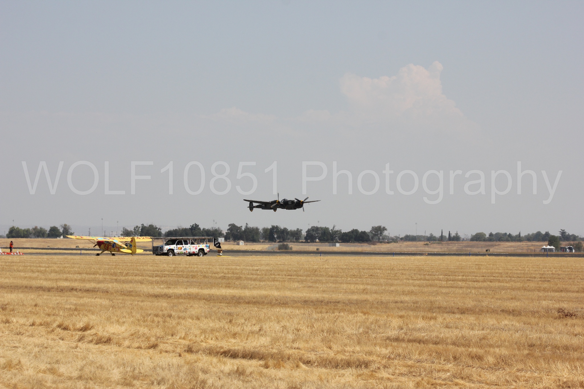 Aviation photography by WOLF10851 featuring P-38 Lightning, 23 Skidoo, California Capital Airshow 2017.