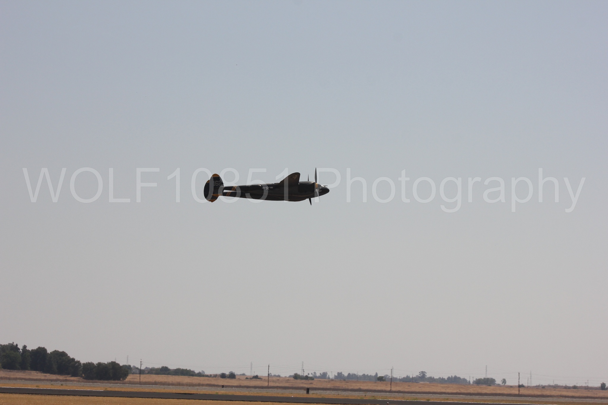 Aviation photography by WOLF10851 featuring P-38 Lightning, 23 Skidoo, California Capital Airshow 2017.