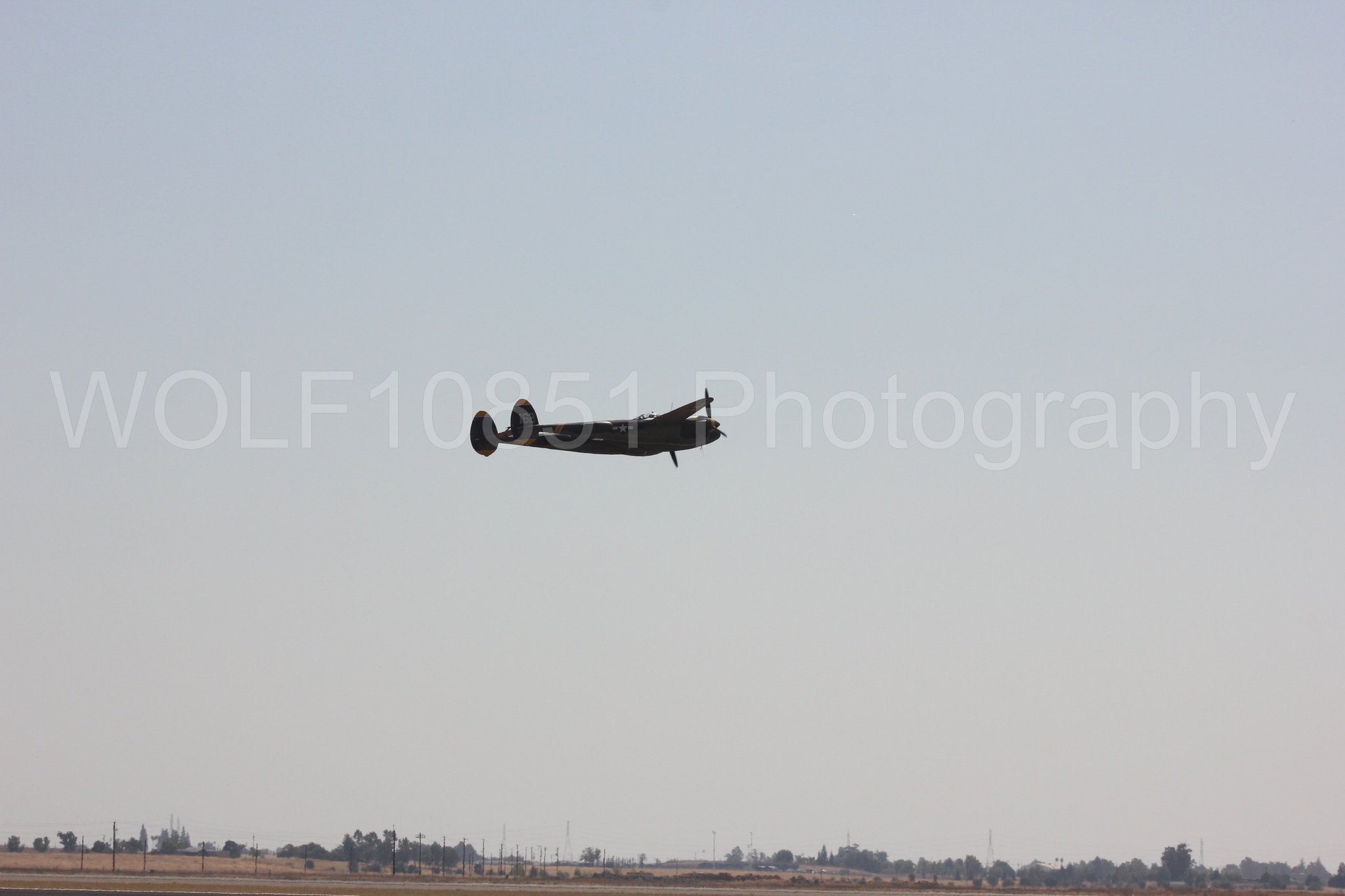Aviation photography by WOLF10851 featuring P-38 Lightning, 23 Skidoo, California Capital Airshow 2017.