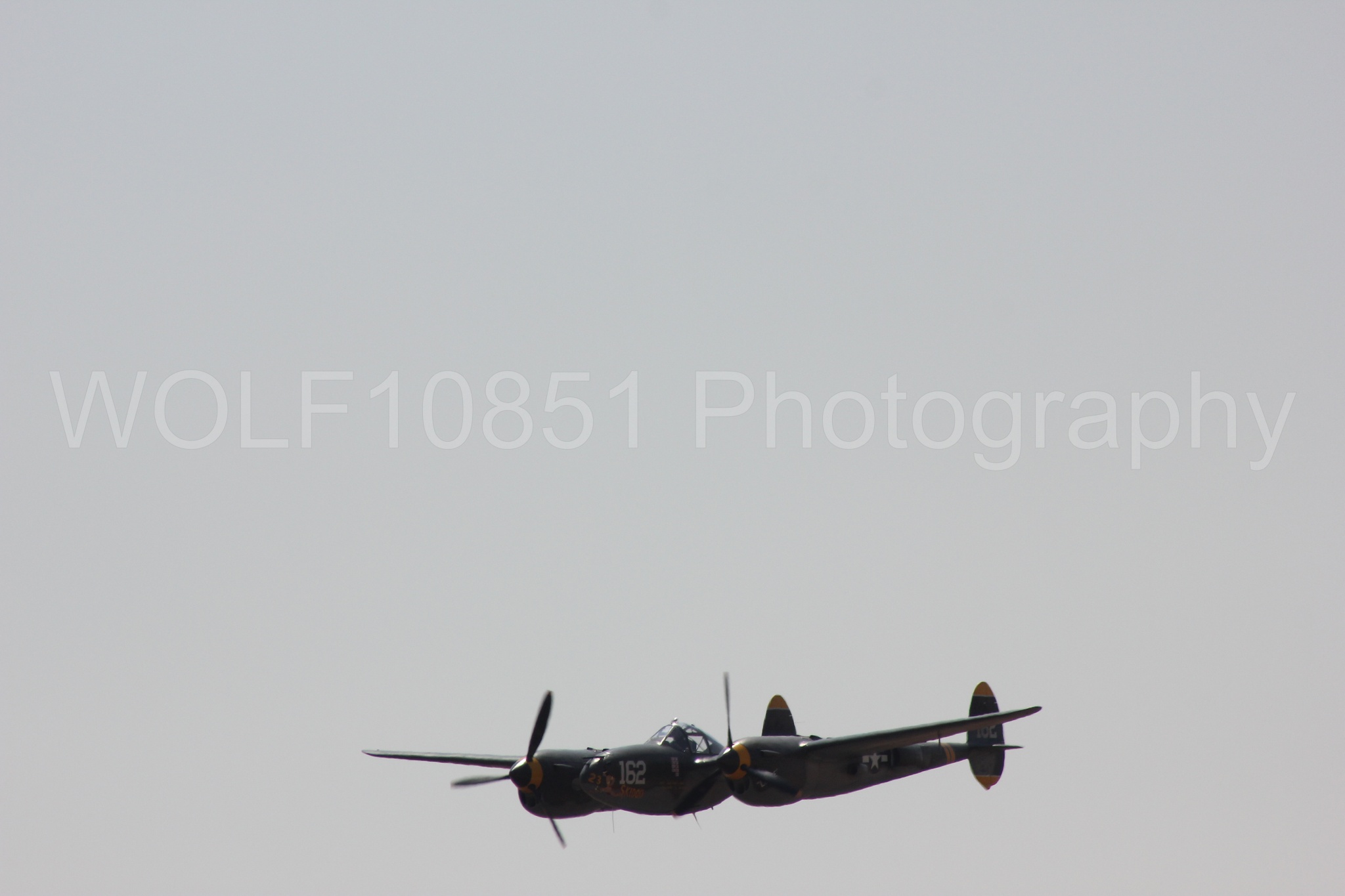 Aviation photography by WOLF10851 featuring P-38 Lightning, 23 Skidoo, California Capital Airshow 2017.
