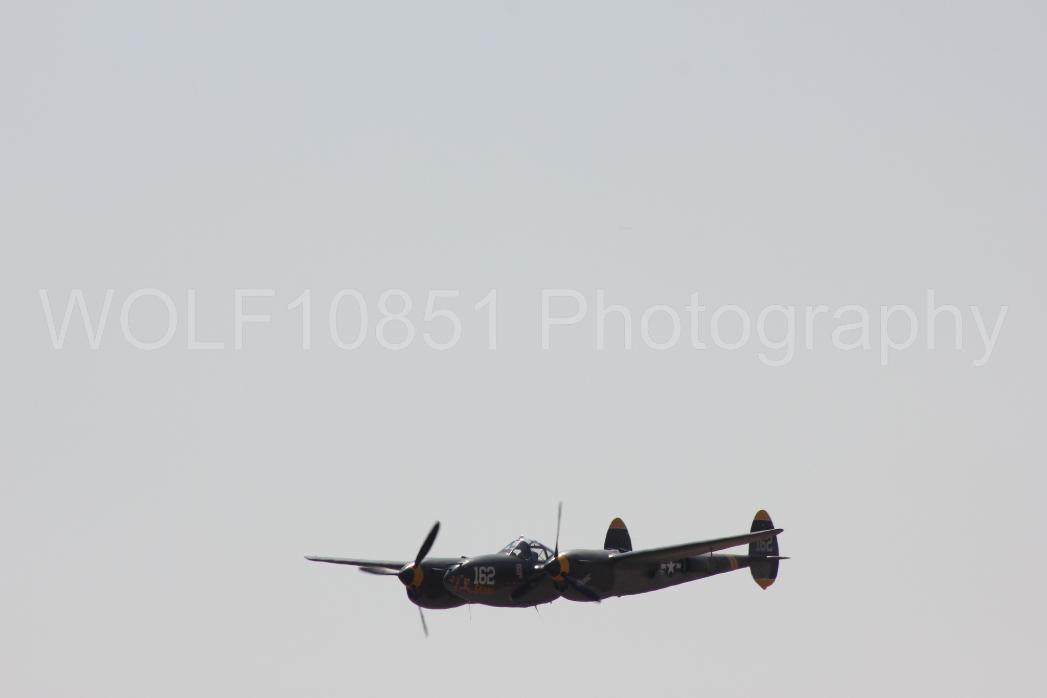 Aviation photography by WOLF10851 featuring P-38 Lightning, 23 Skidoo, California Capital Airshow 2017.
