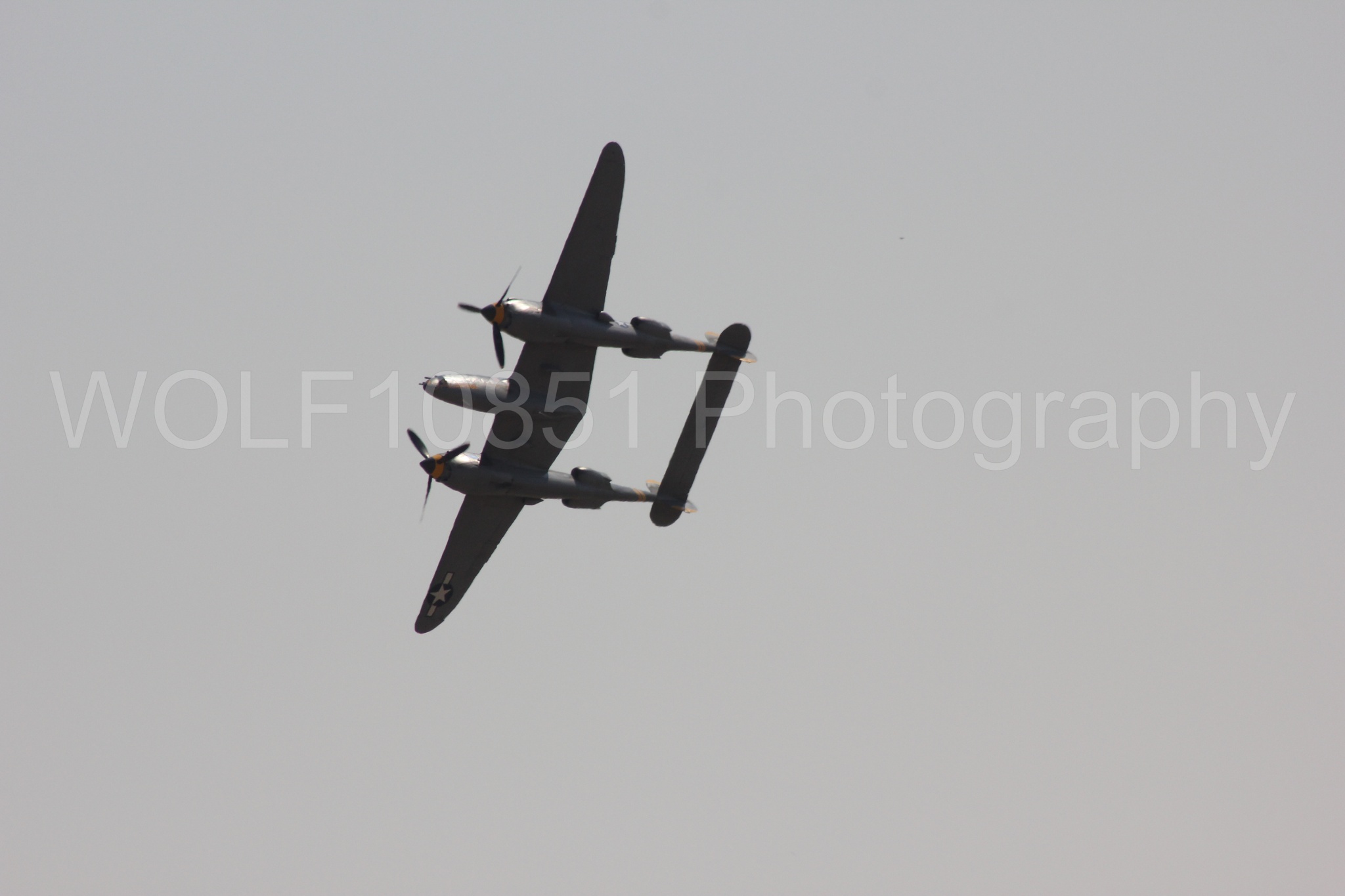 Aviation photography by WOLF10851 featuring P-38 Lightning, 23 Skidoo, California Capital Airshow 2017.