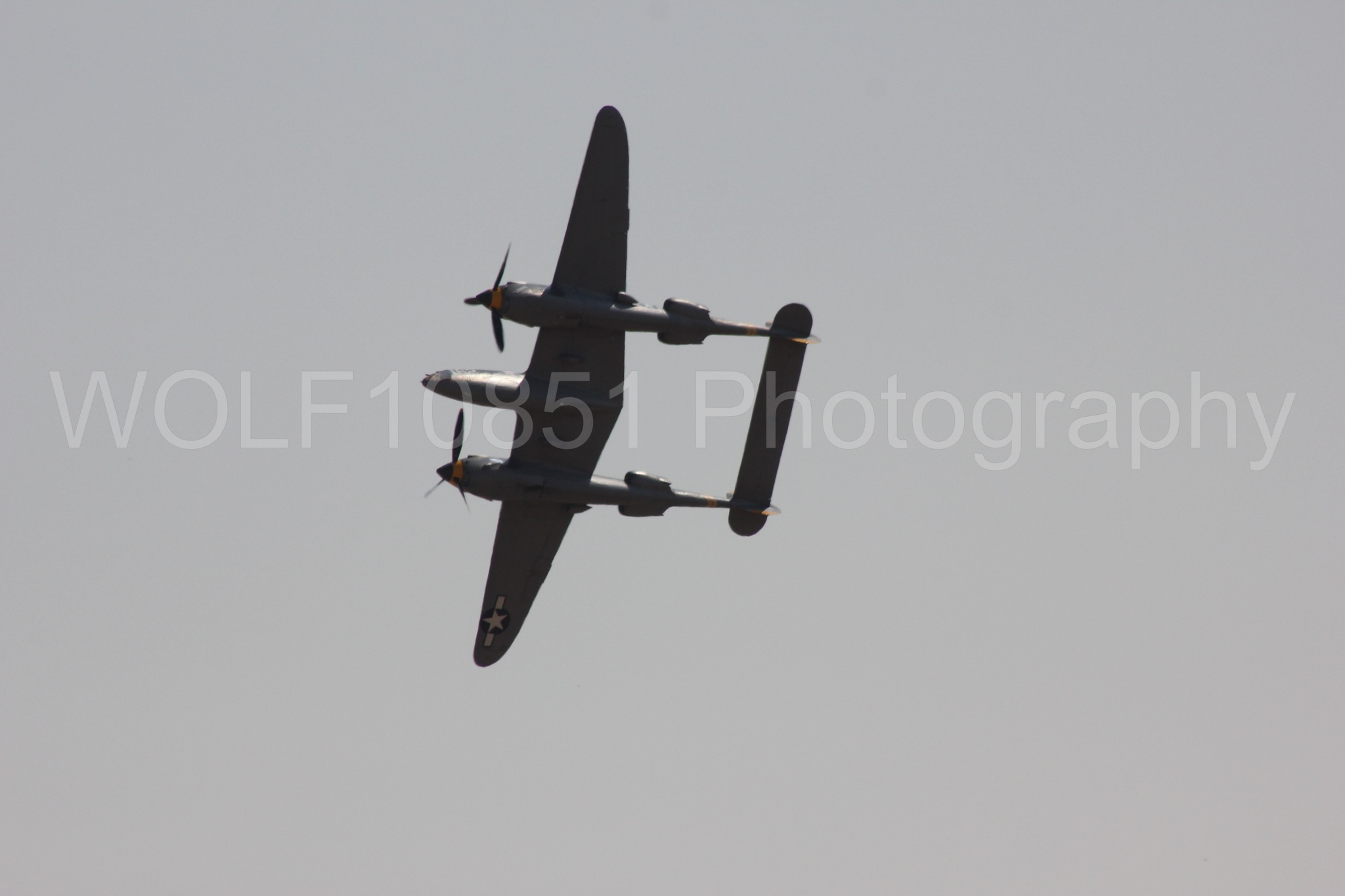 Aviation photography by WOLF10851 featuring P-38 Lightning, 23 Skidoo, California Capital Airshow 2017.