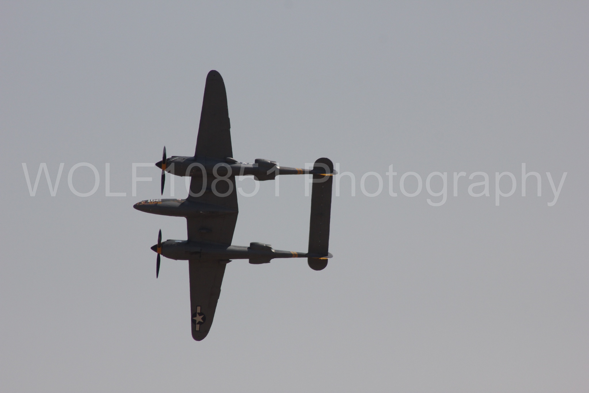 Aviation photography by WOLF10851 featuring P-38 Lightning, 23 Skidoo, California Capital Airshow 2017.