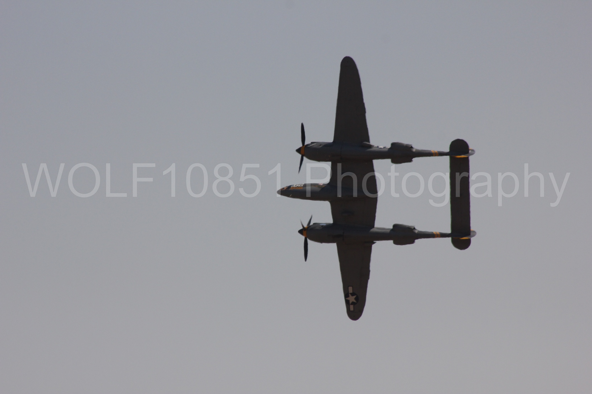 Aviation photography by WOLF10851 featuring P-38 Lightning, 23 Skidoo, California Capital Airshow 2017.