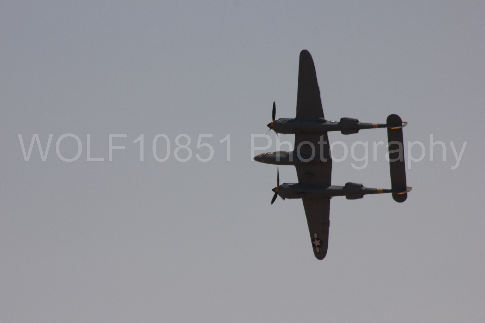 Aviation photography by WOLF10851 featuring P-38 Lightning, 23 Skidoo, California Capital Airshow 2017.