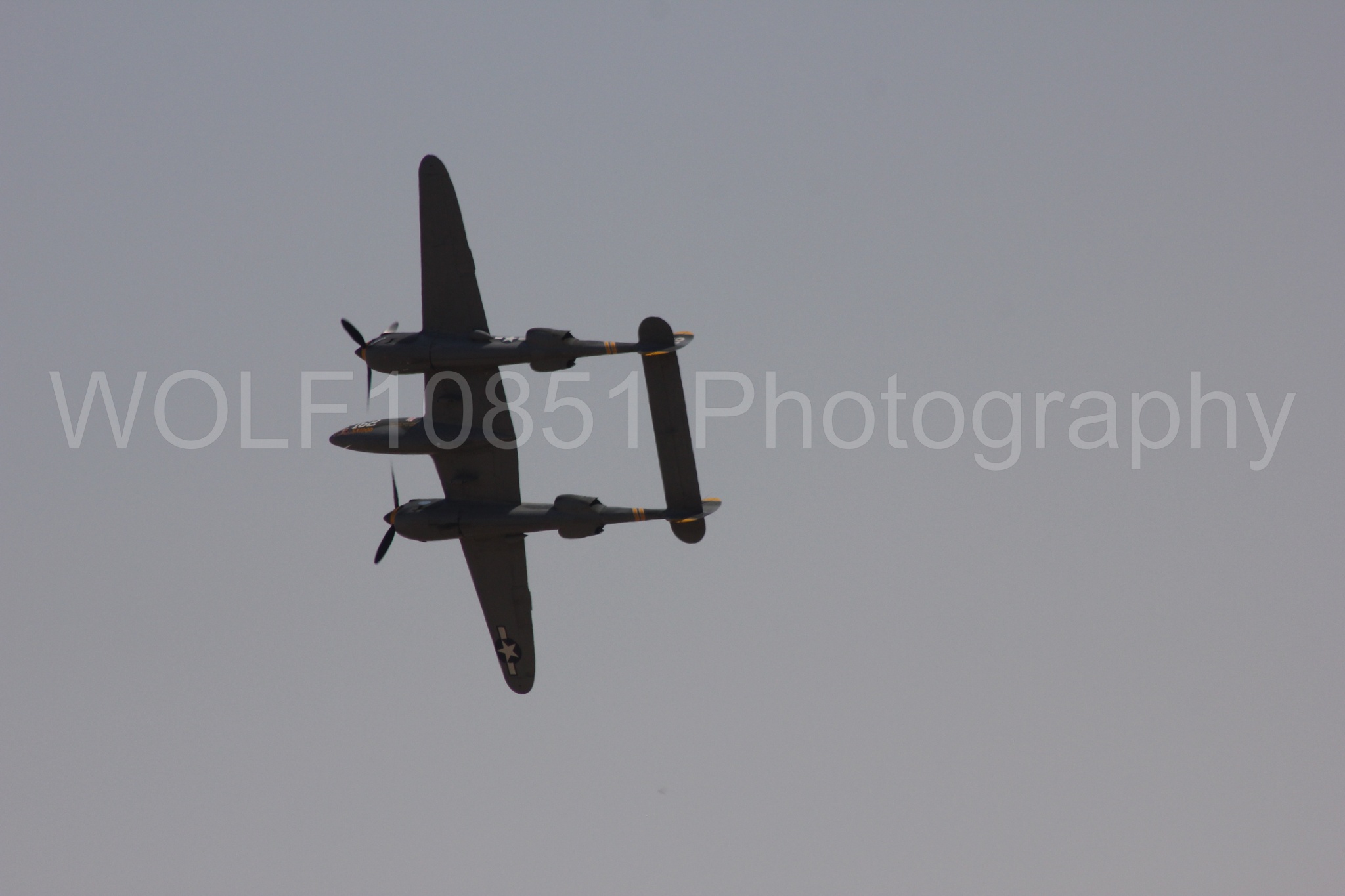Aviation photography by WOLF10851 featuring P-38 Lightning, 23 Skidoo, California Capital Airshow 2017.
