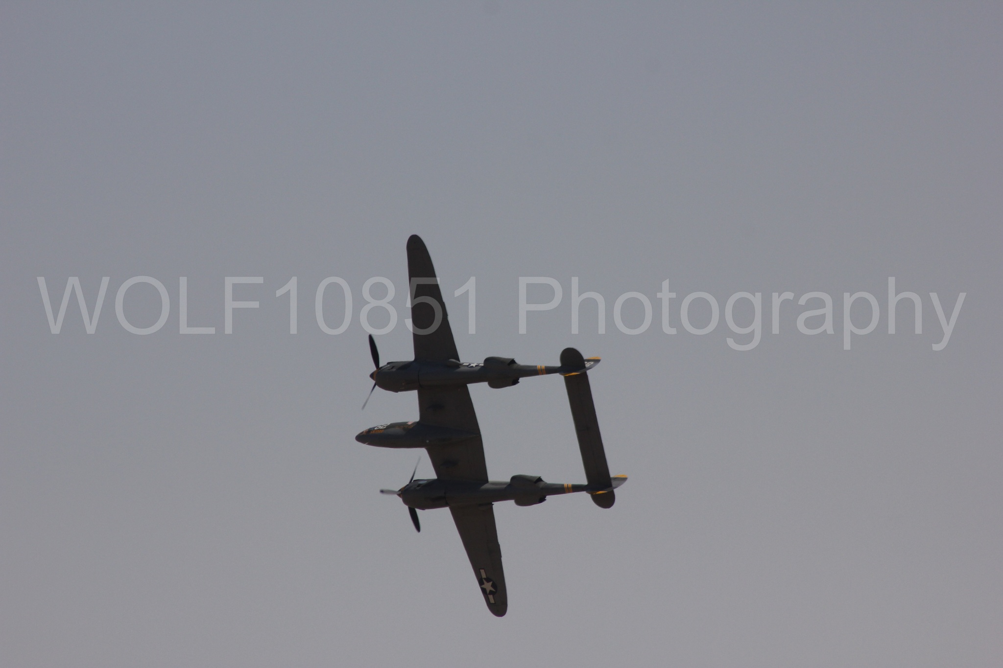 Aviation photography by WOLF10851 featuring P-38 Lightning, 23 Skidoo, California Capital Airshow 2017.