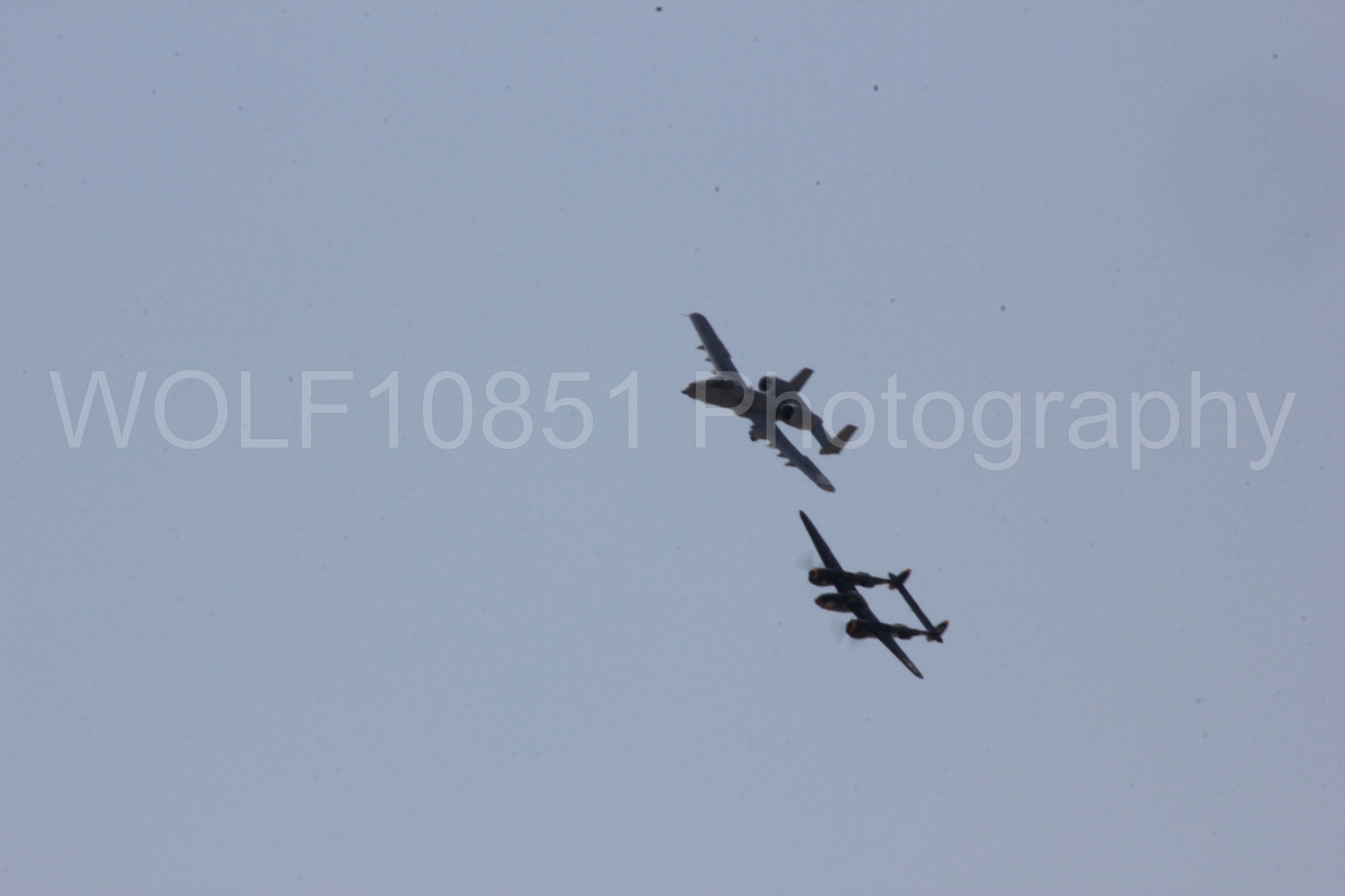 Aviation photography by WOLF10851 featuring P-38 Lightning, A-10 Warthog, 23 Skidoo.