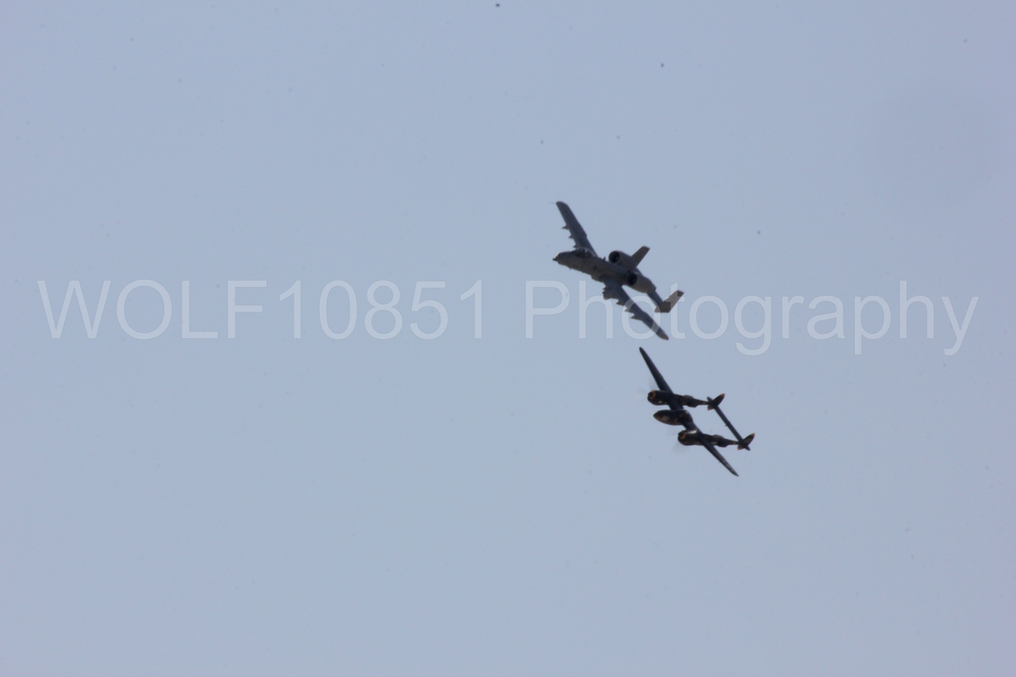 Aviation photography by WOLF10851 featuring P-38 Lightning, A-10 Warthog, 23 Skidoo.