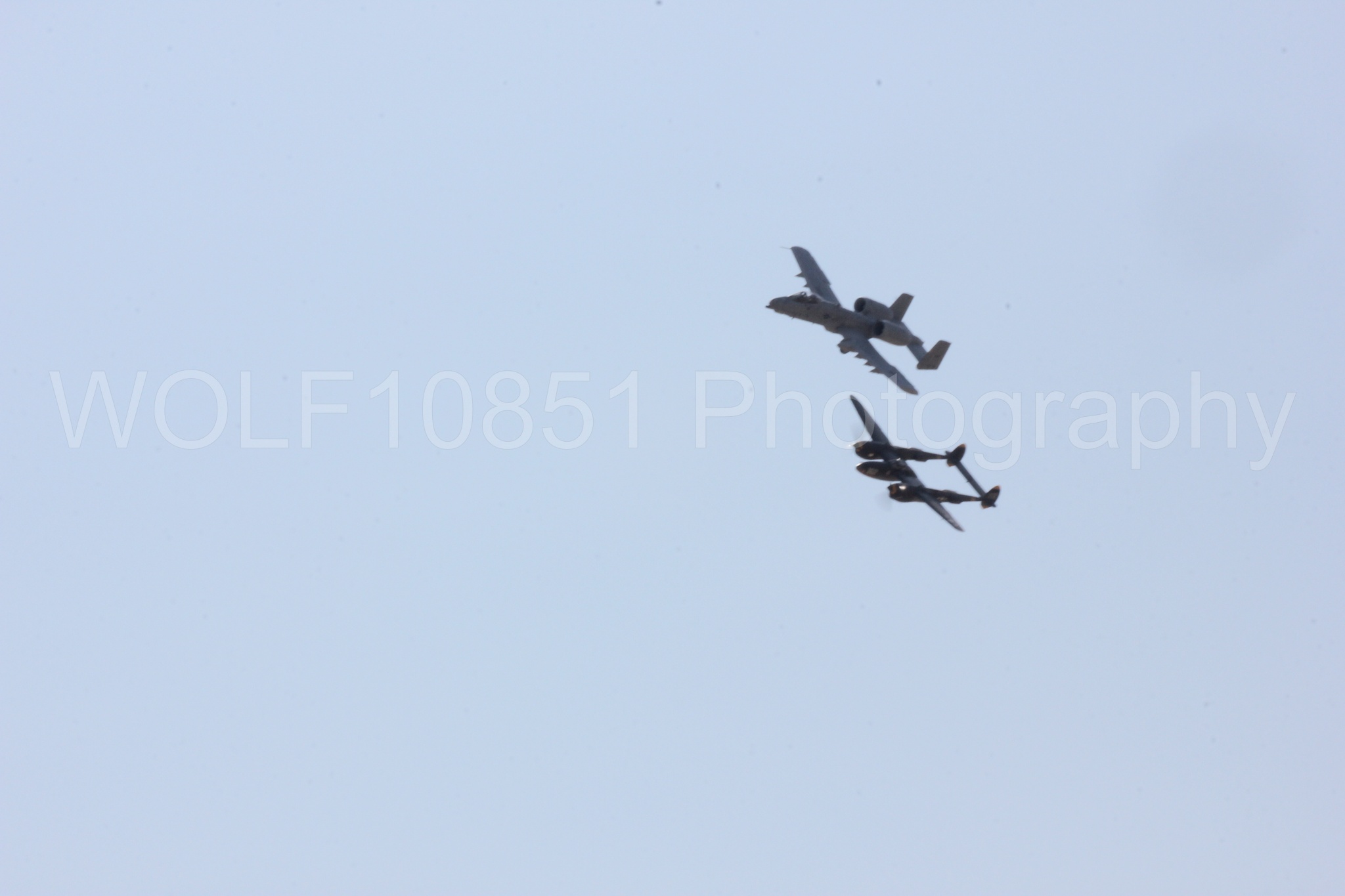 Aviation photography by WOLF10851 featuring P-38 Lightning, A-10 Warthog, 23 Skidoo.