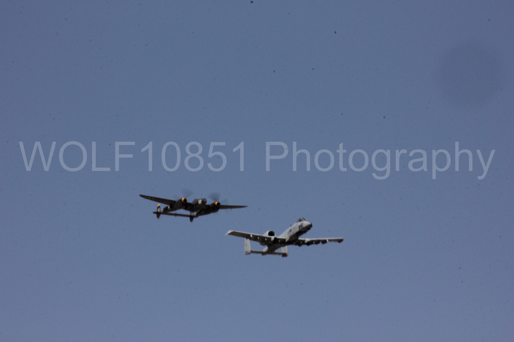 Aviation photography by WOLF10851 featuring P-38 Lightning, A-10 Warthog, 23 Skidoo.