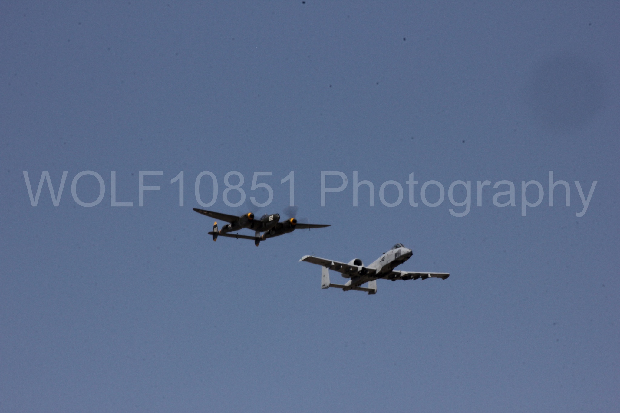 Aviation photography by WOLF10851 featuring P-38 Lightning, A-10 Warthog, 23 Skidoo.