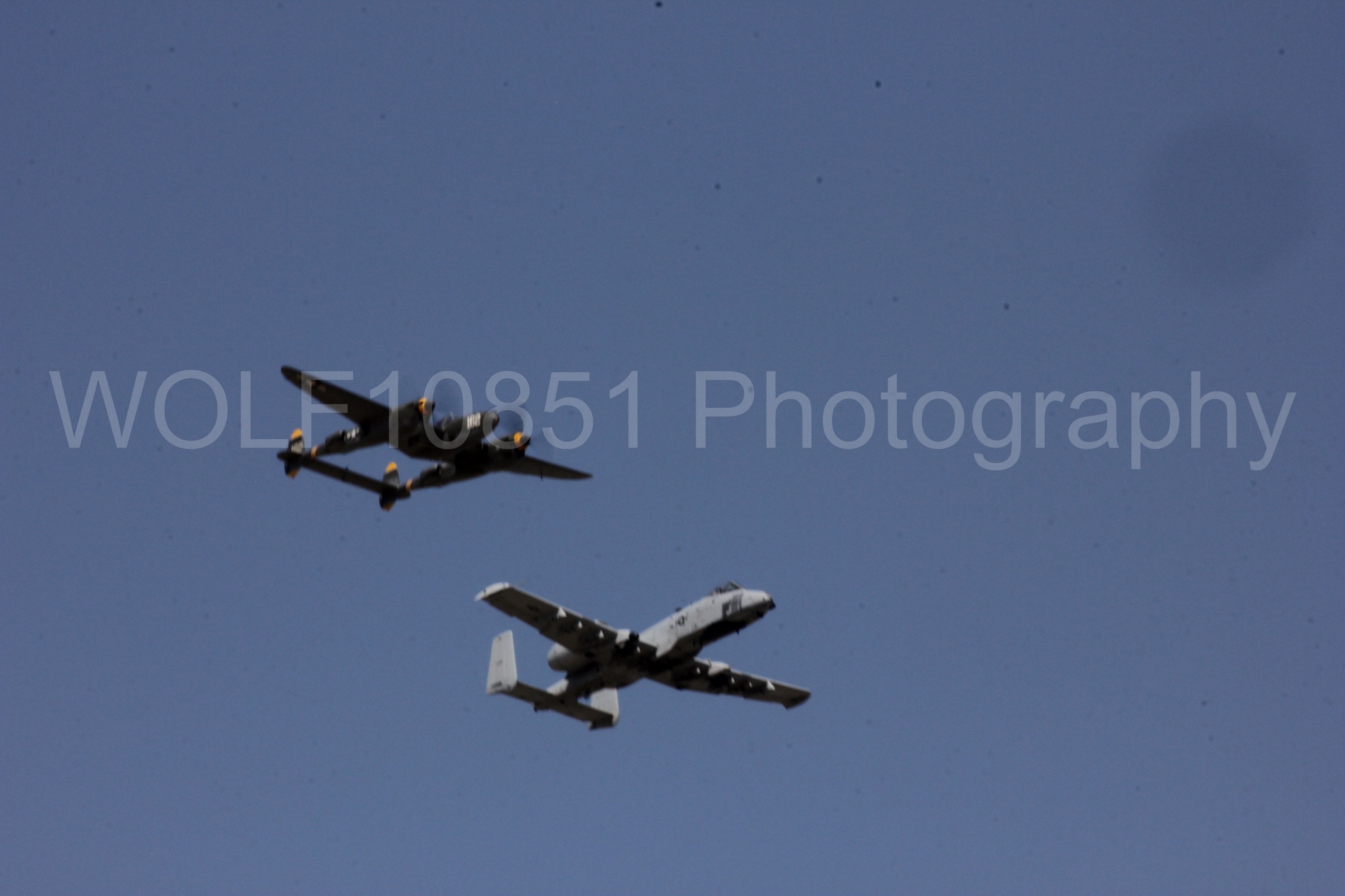 Aviation photography by WOLF10851 featuring P-38 Lightning, A-10 Warthog, 23 Skidoo.