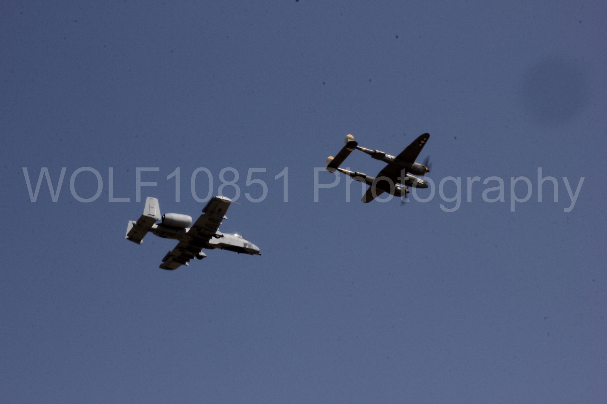 Aviation photography by WOLF10851 featuring P-38 Lightning, A-10 Warthog, 23 Skidoo.