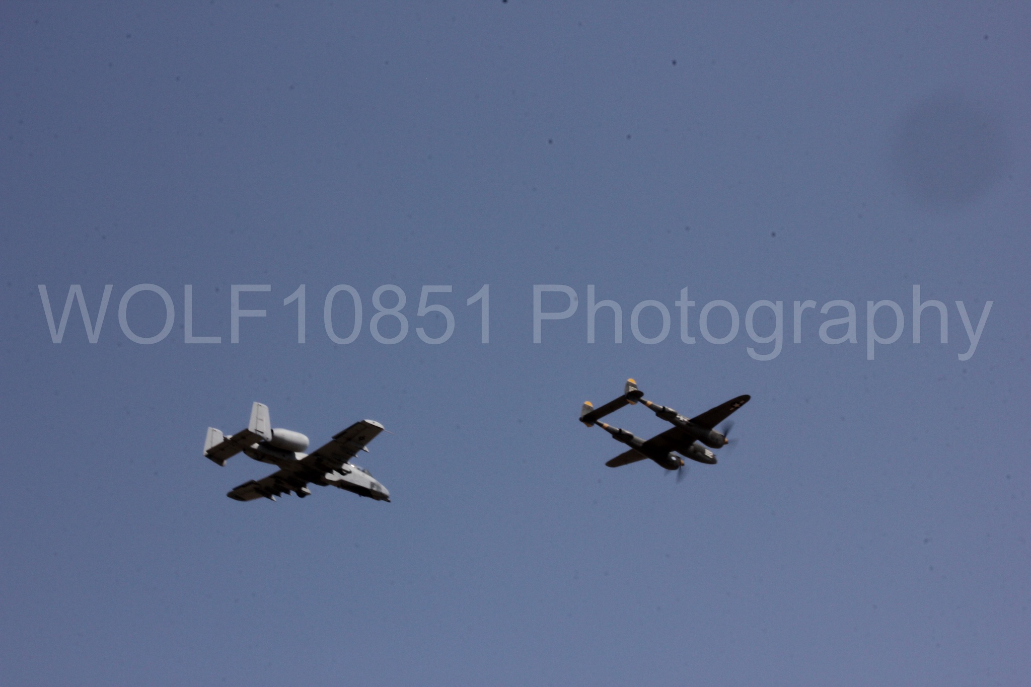 Aviation photography by WOLF10851 featuring P-38 Lightning, A-10 Warthog, 23 Skidoo.