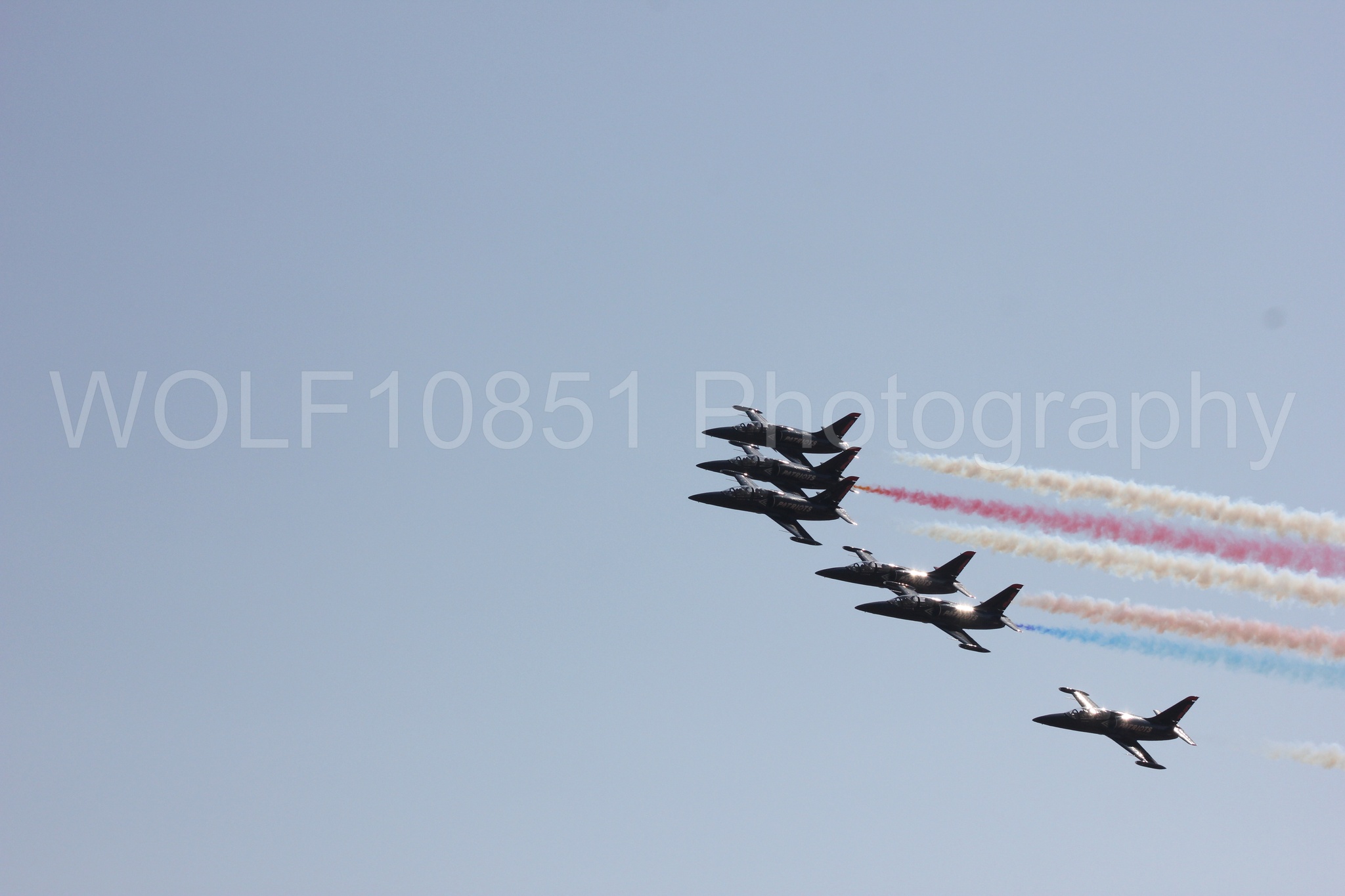 Aviation photography by WOLF10851 featuring L-39 Albatros, The Patriots Jet Demonstration Team, All Black Red lettering, California Capital Airshow 2017.