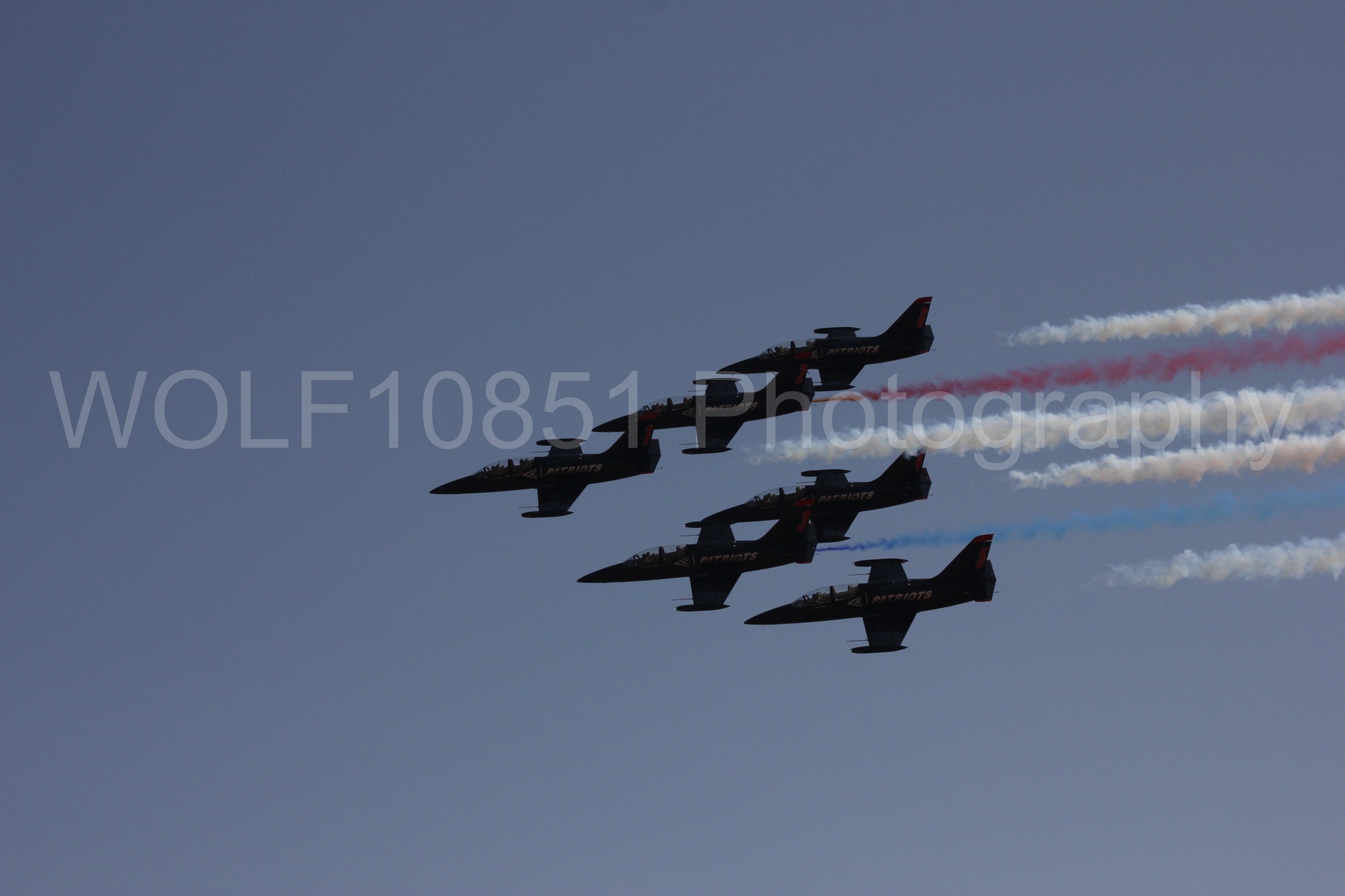 Aviation photography by WOLF10851 featuring L-39 Albatros, The Patriots Jet Demonstration Team, All Black Red lettering, California Capital Airshow 2017.