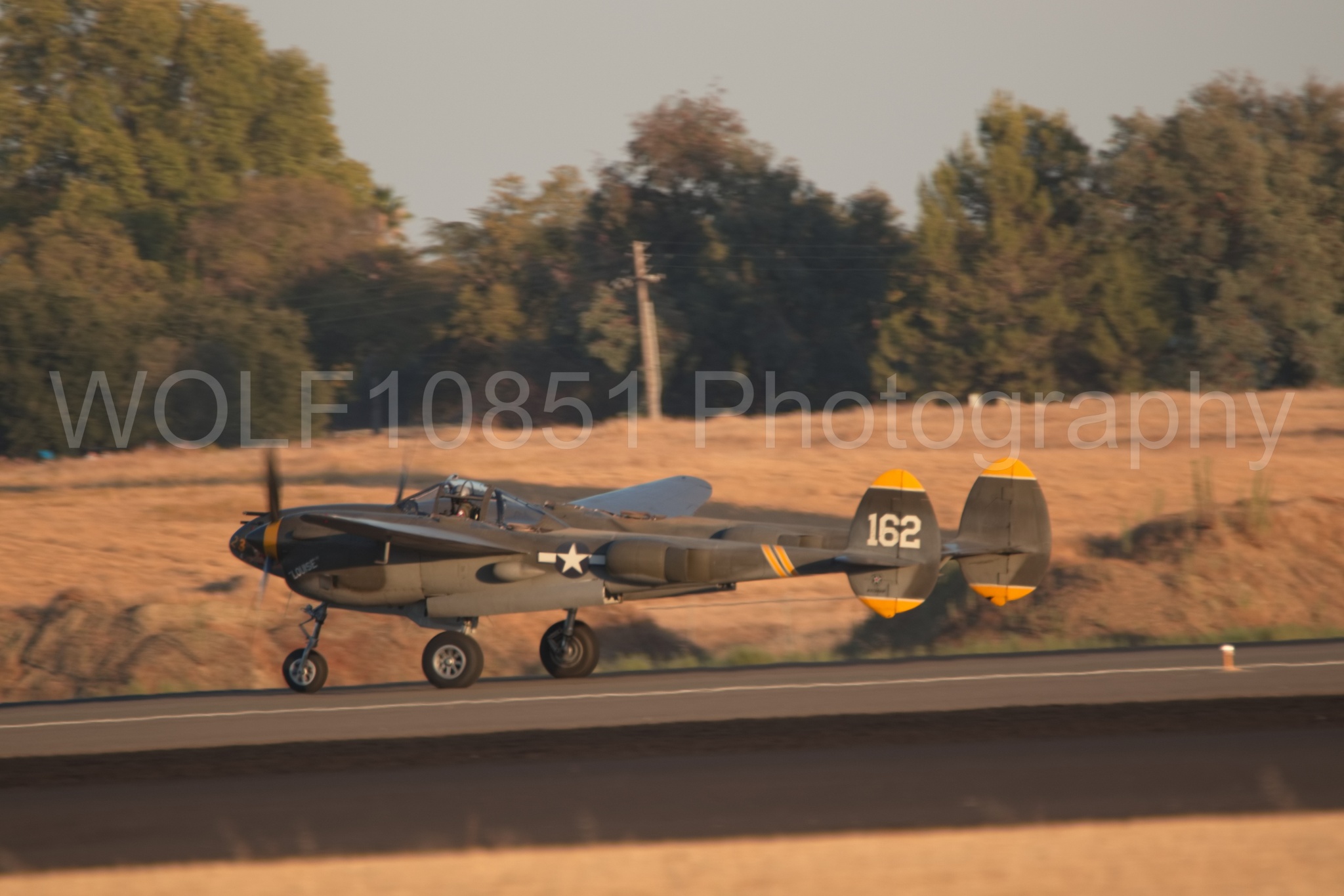 Aviation photography by WOLF10851 featuring P-38 Lightning, 23 Skidoo, California Capital Airshow 2018.