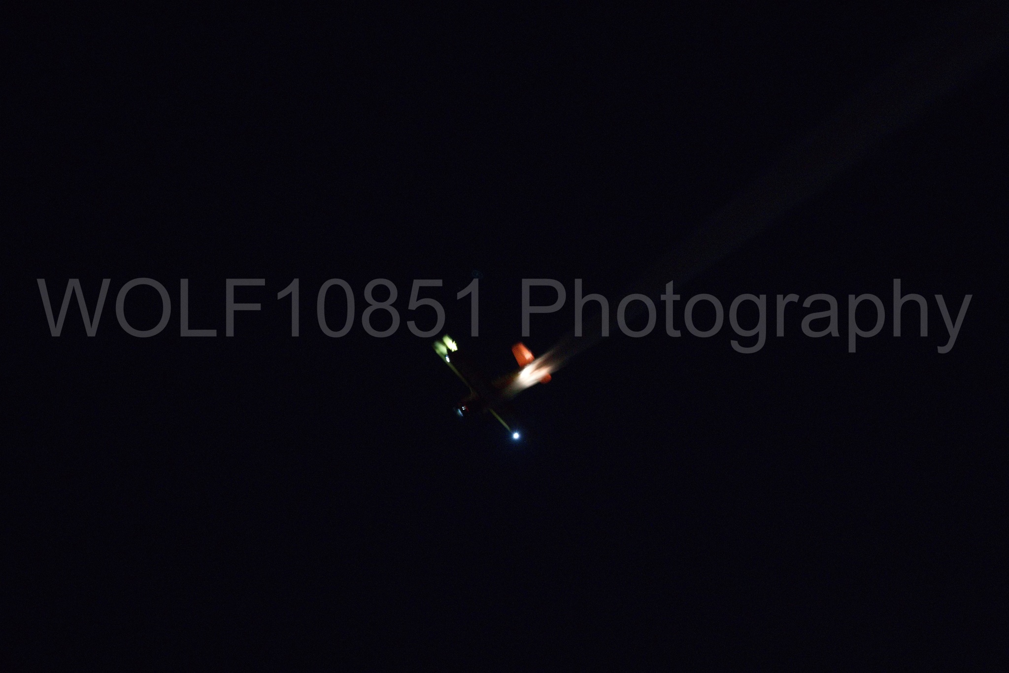 Aviation photography by WOLF10851 featuring California Capital Airshow 2018, Night time Air Show, Gene Soucy, AG Cat.